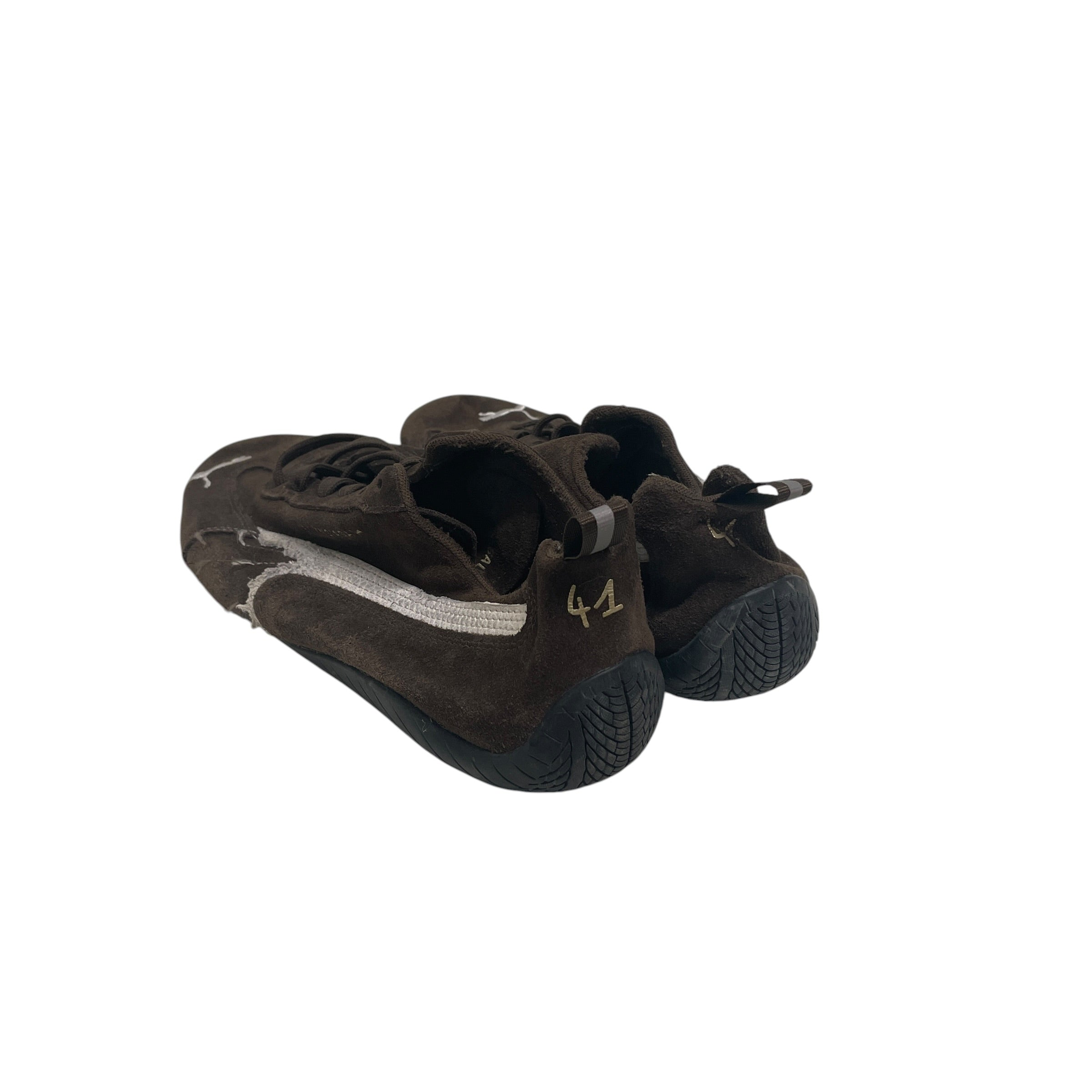 BALENCIAGA/Low-Sneakers/US 8.5/Leather/BRW/DISTRESSED view 2