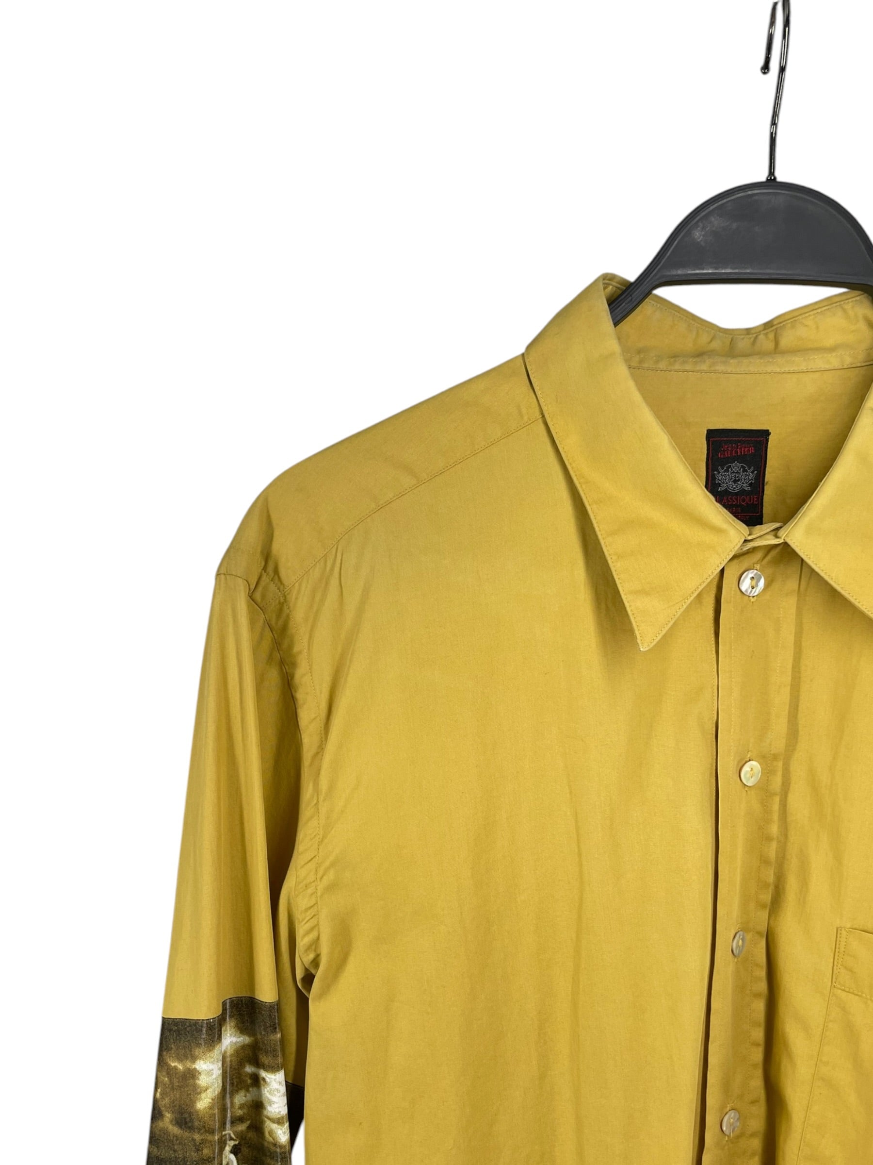 Jean Paul Gaultier/LS Shirt/17/Cotton/YEL/CLASSIQUE LINE SLEEVE GRAPHIC view 3