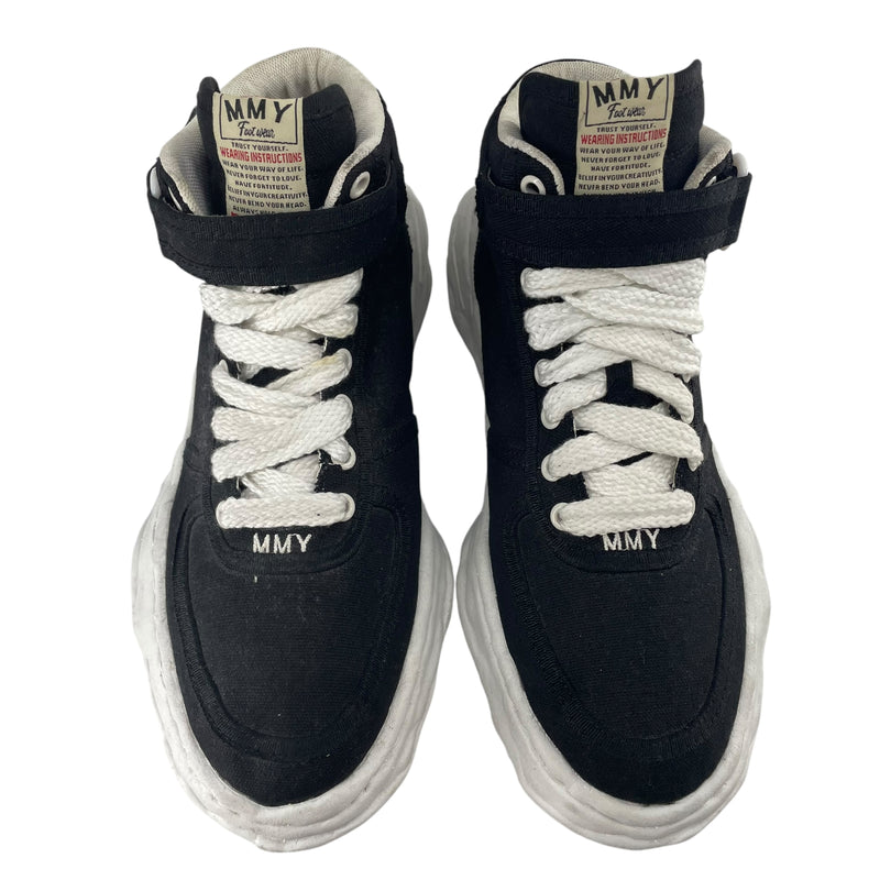 MIHARA YASUHIRO/Hi-Sneakers/US 8/Cotton/BLK/STRAP