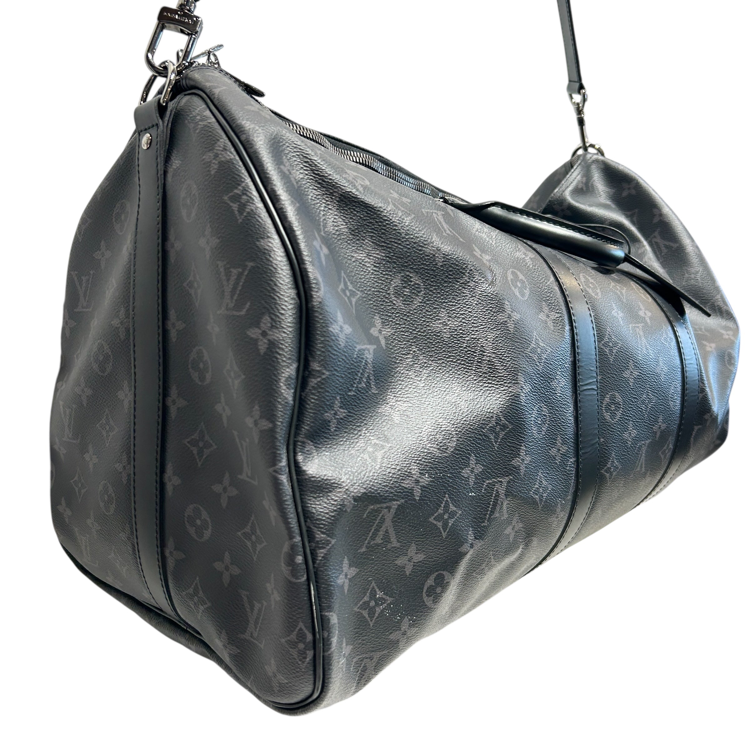 LOUIS VUITTON/Boston Bag/Monogram/Leather/BLK/Monogram Duffle view 3