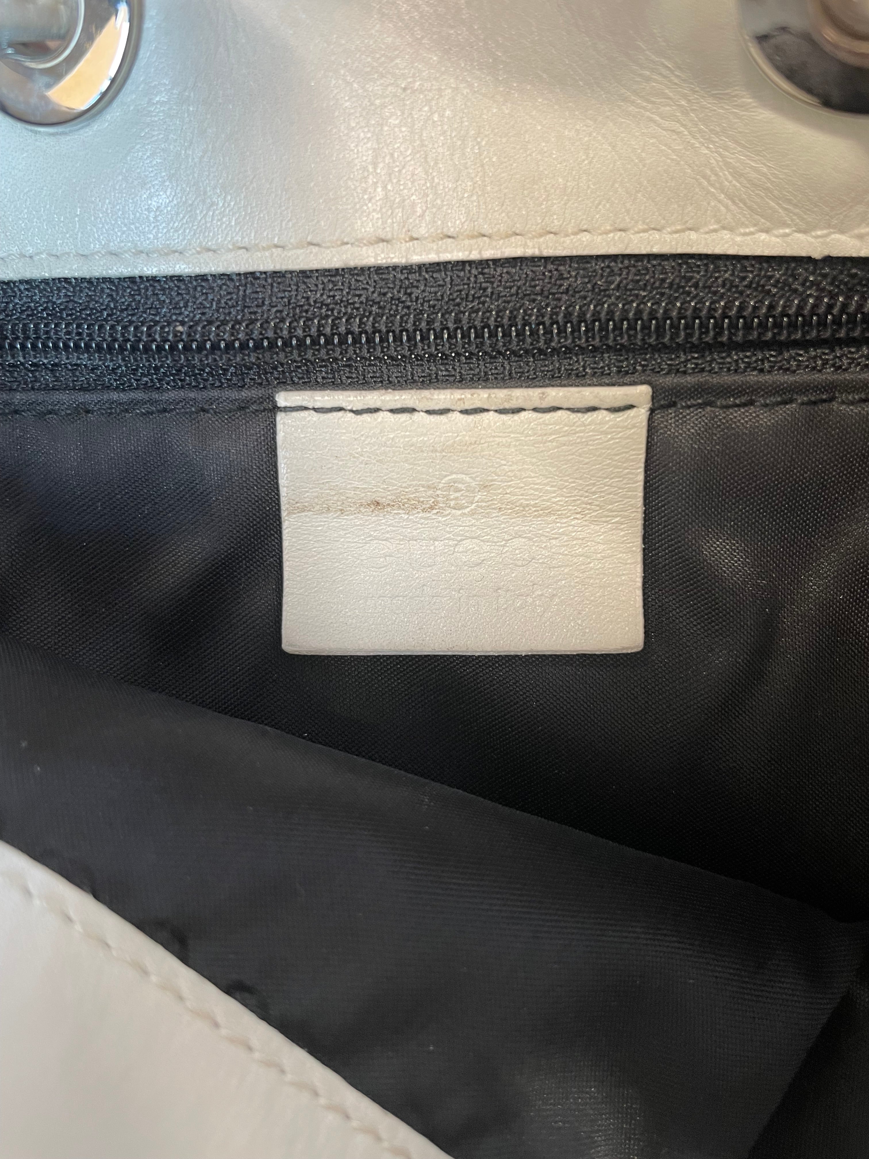 GUCCI/Hand Bag/OS/Leather/WHT/bamboo jaw string view 3