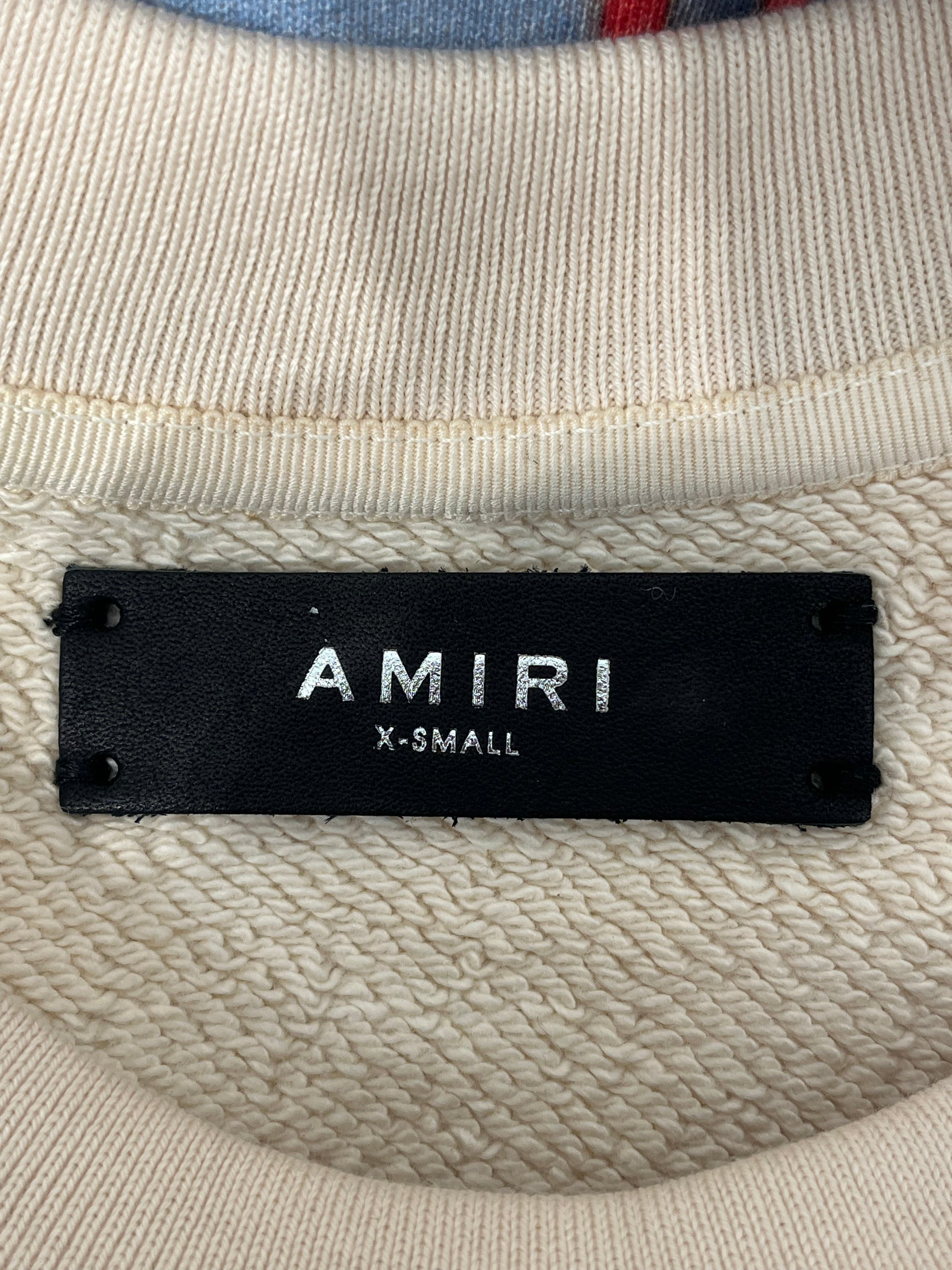 AMIRI/Sweatshirt/XS/All Over Print/Cotton/CRM/SCRIBBLE GRAPHIC CREWNECK view 3
