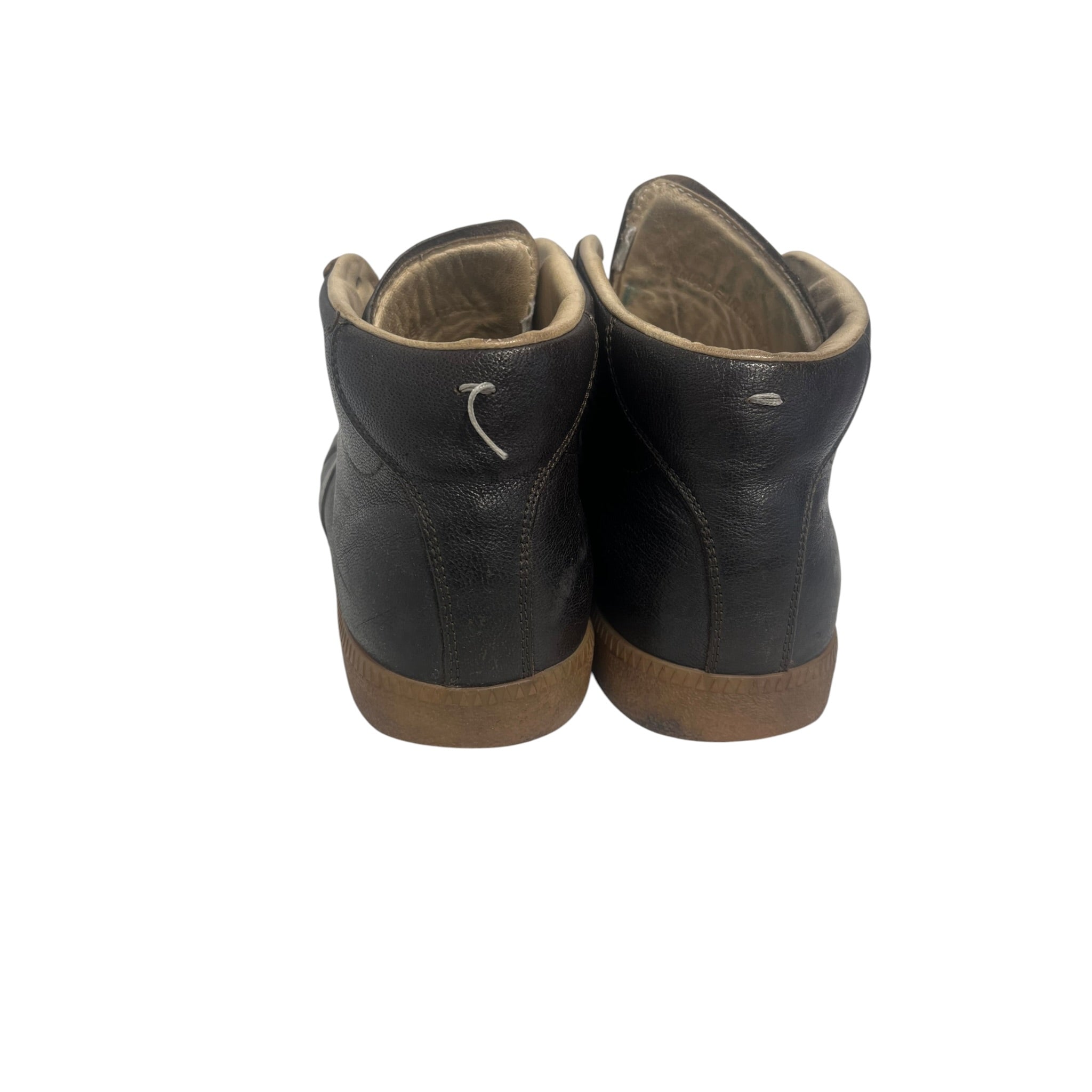 Maison Margiela/Hi-Sneakers/EU 42/Leather/BRW/REPLICA HIGH TOP view 2