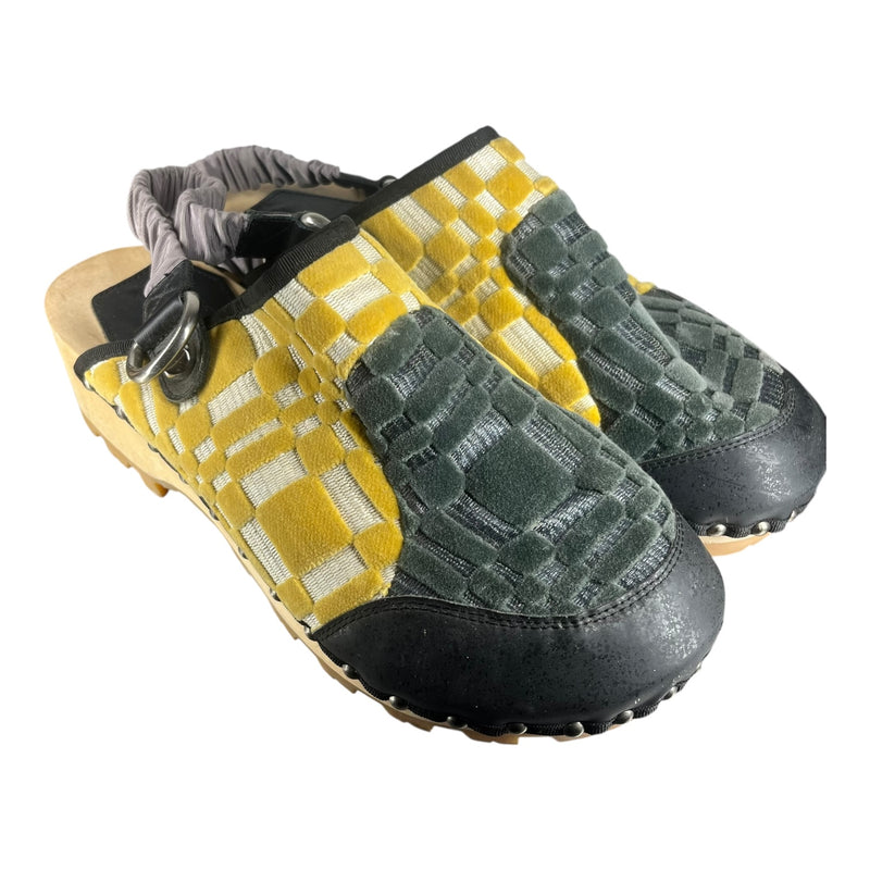 Brain Dead/Shoes/US 10.5/Hombre Check/Cotton/MLT/WOODEN CLOG