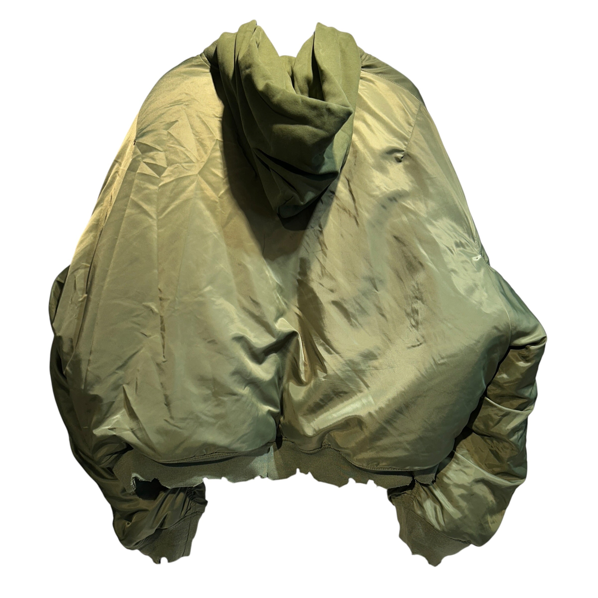 Raspberry Hills/Puffer Jkt/XL/Nylon/GRN/Orge Inner/Rubber logo on slve view 2