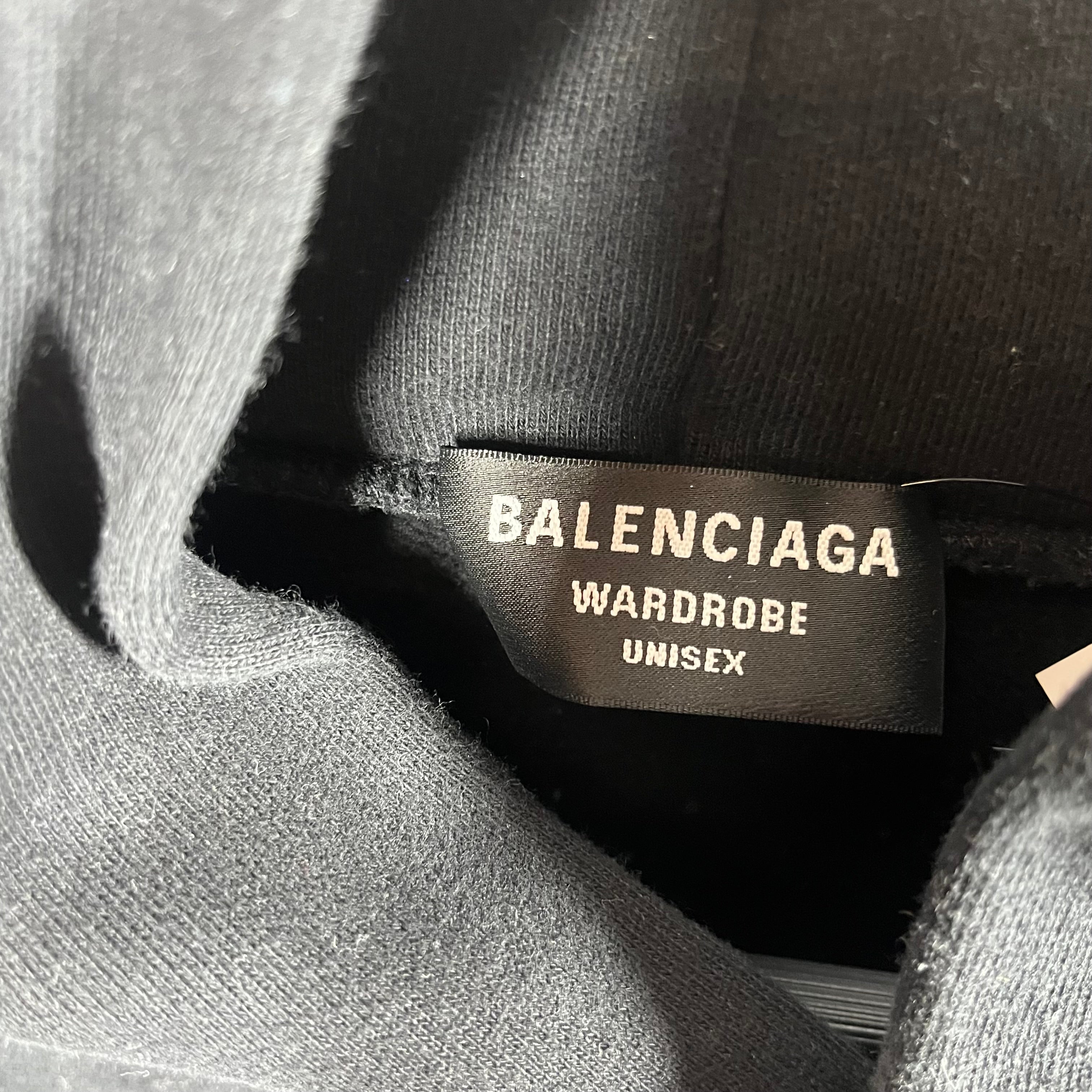 BALENCIAGA/Hoodie/M/Cotton/BLK/Double Lion BB Embroidered view 3