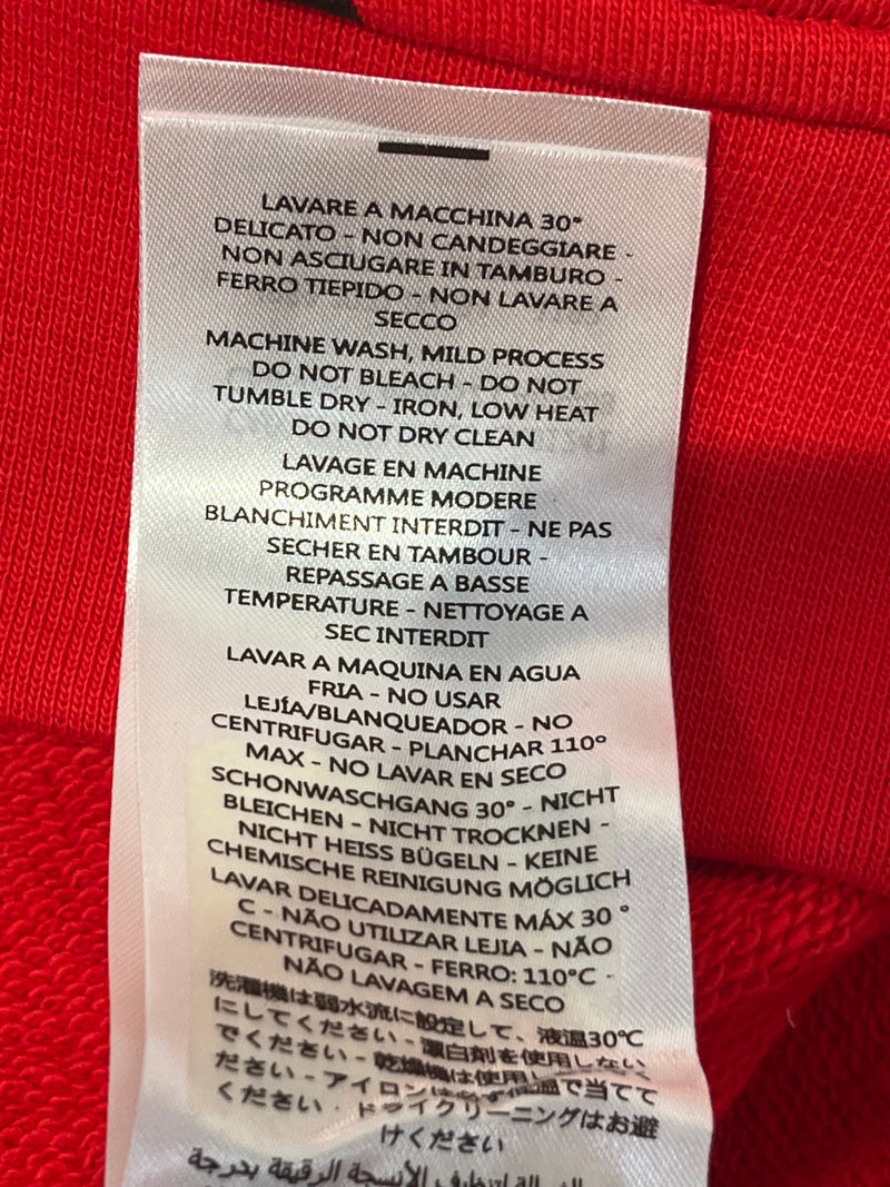 McQ Alexander McQueen/Sweatshirt/S/All Over Print/Cotton/RED/Pullover/BIRDS BLK -RED