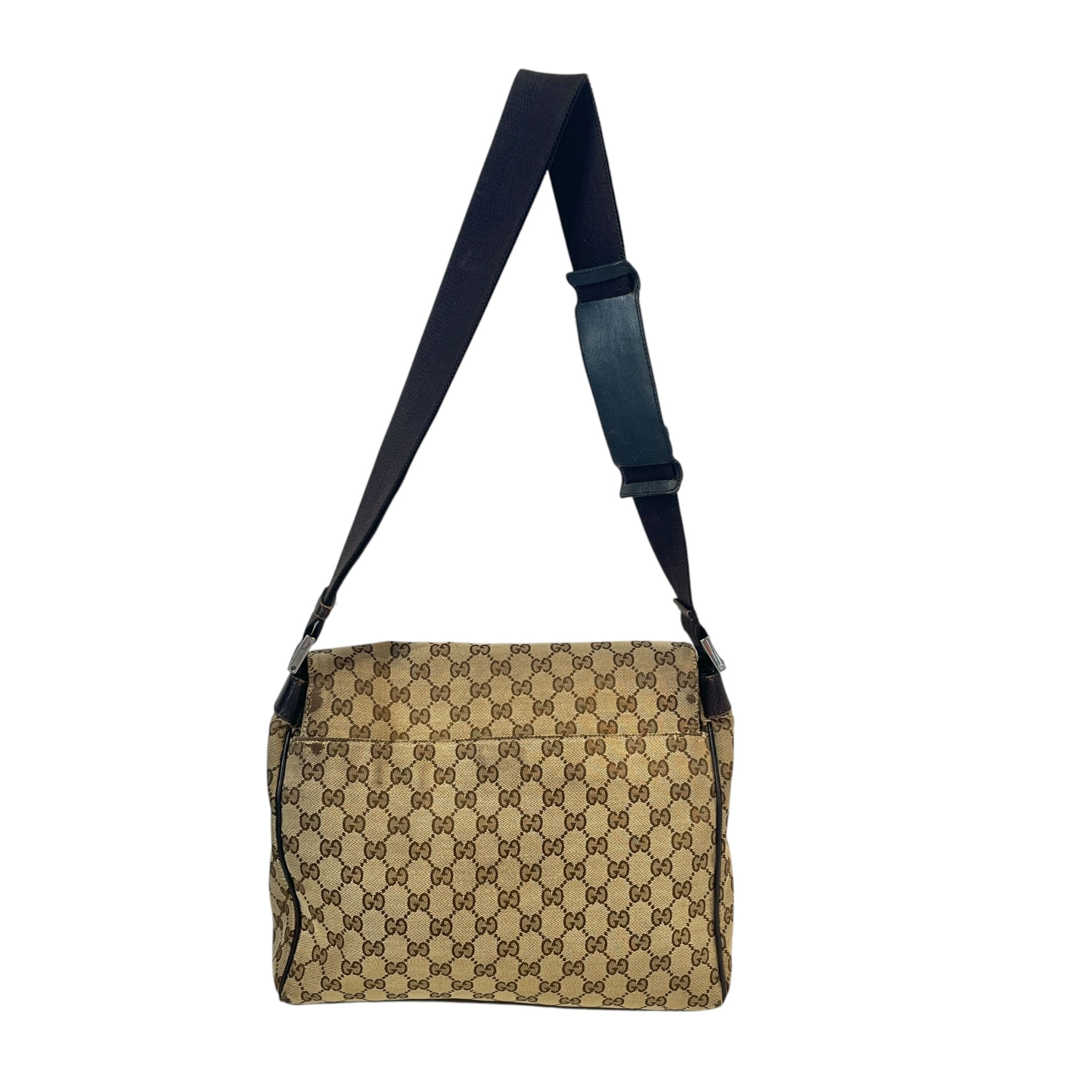 GUCCI/Cross Body Bag/Monogram/Cotton/BRW/VINTAGE MESSENGER BAG view 2
