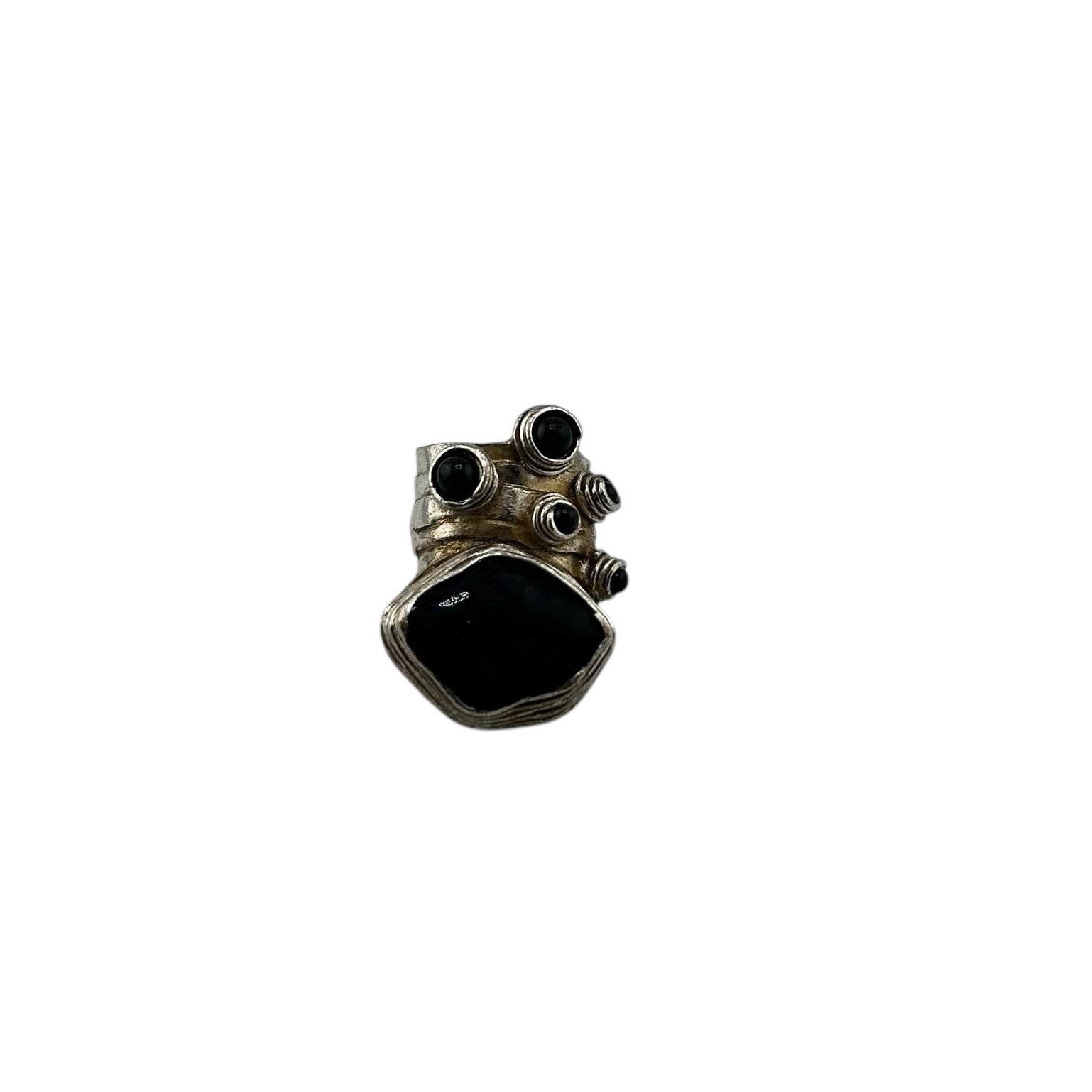 YVES SAINT LAURENT/Cabochon/BlackEnamel/Ring/SV925/Multicolor view 1