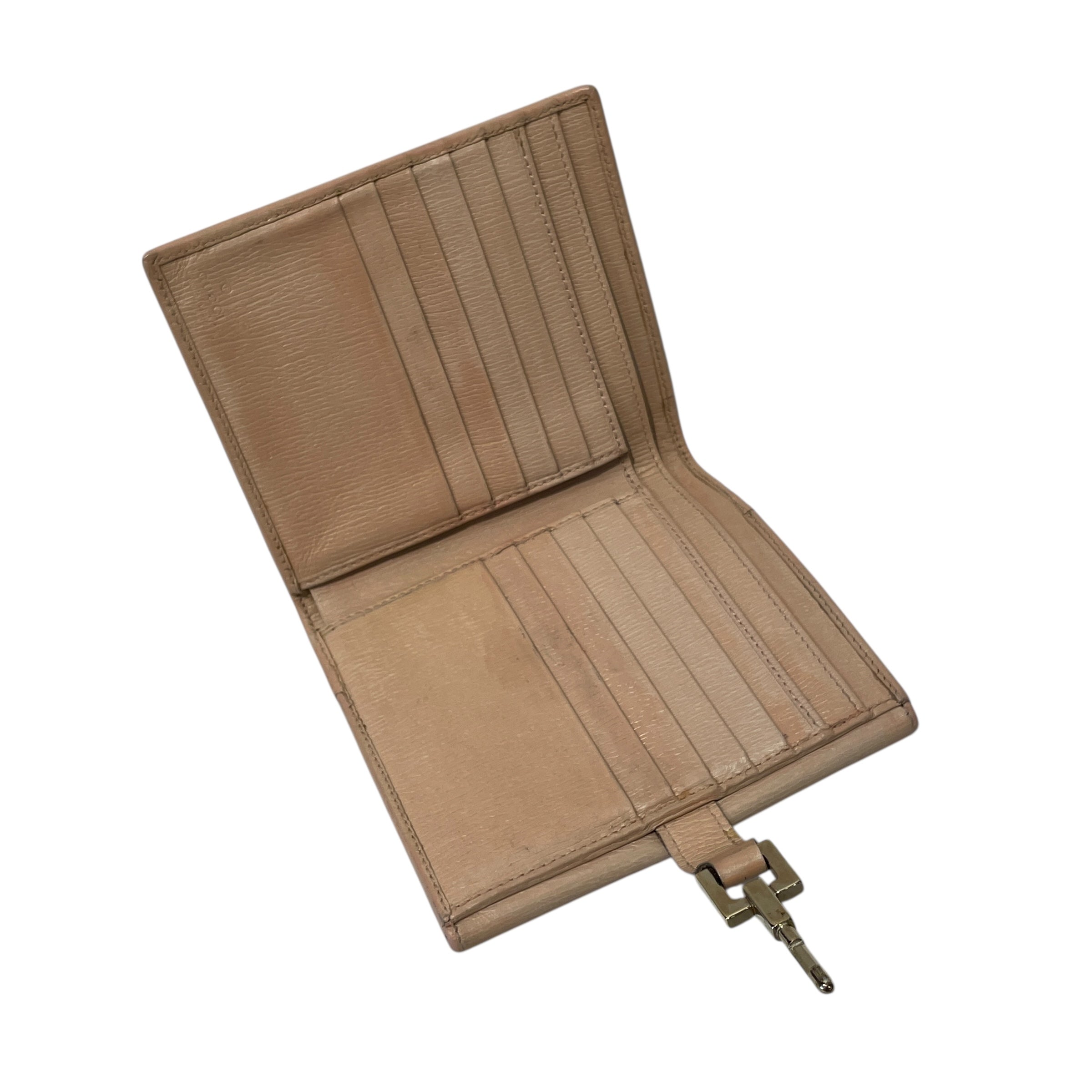 GUCCI/Bifold Wallet/Leather/BEG/PISTON LOCK view 4