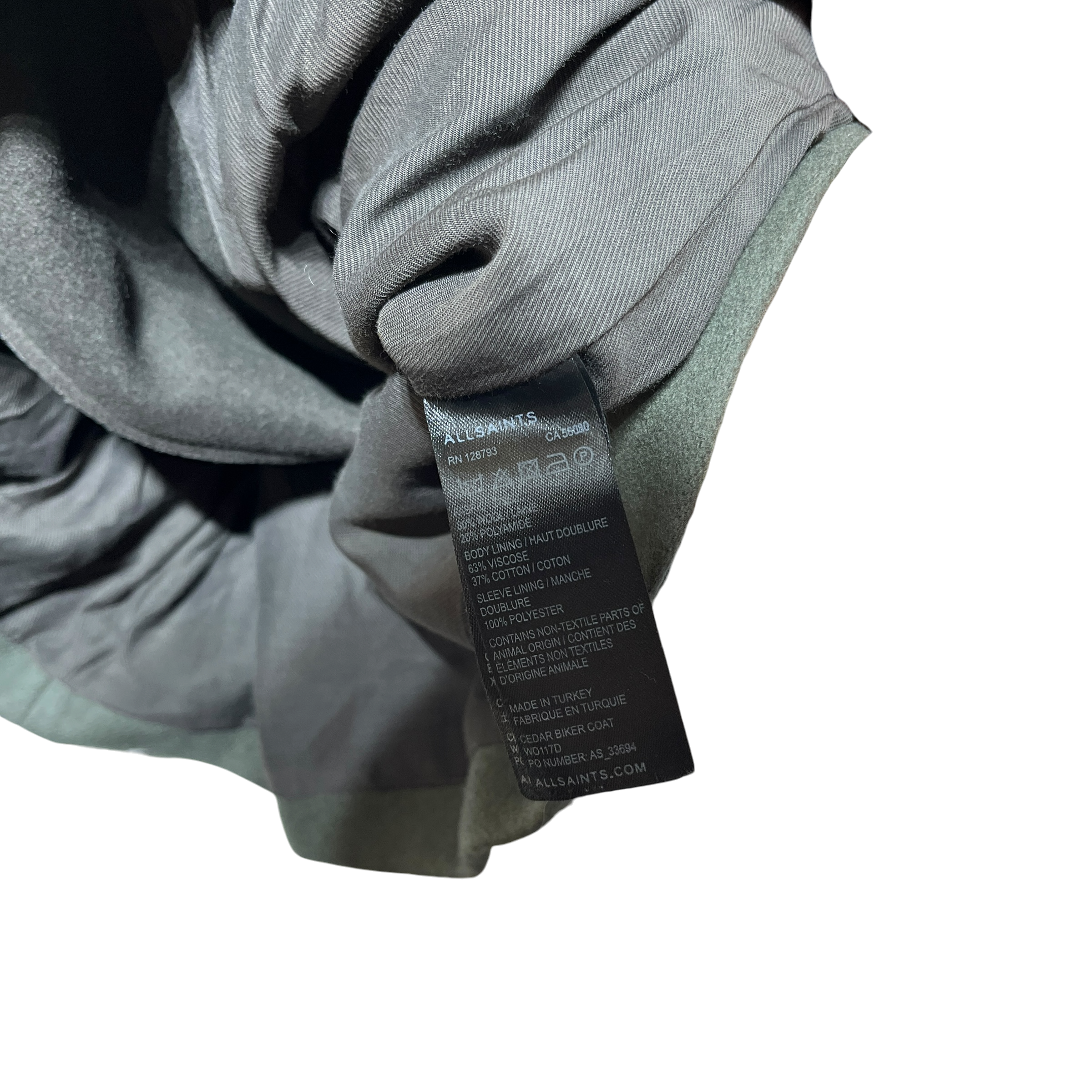 ALLSAINTS/Jacket/6/Wool/BRW/assym zip jkt view 3