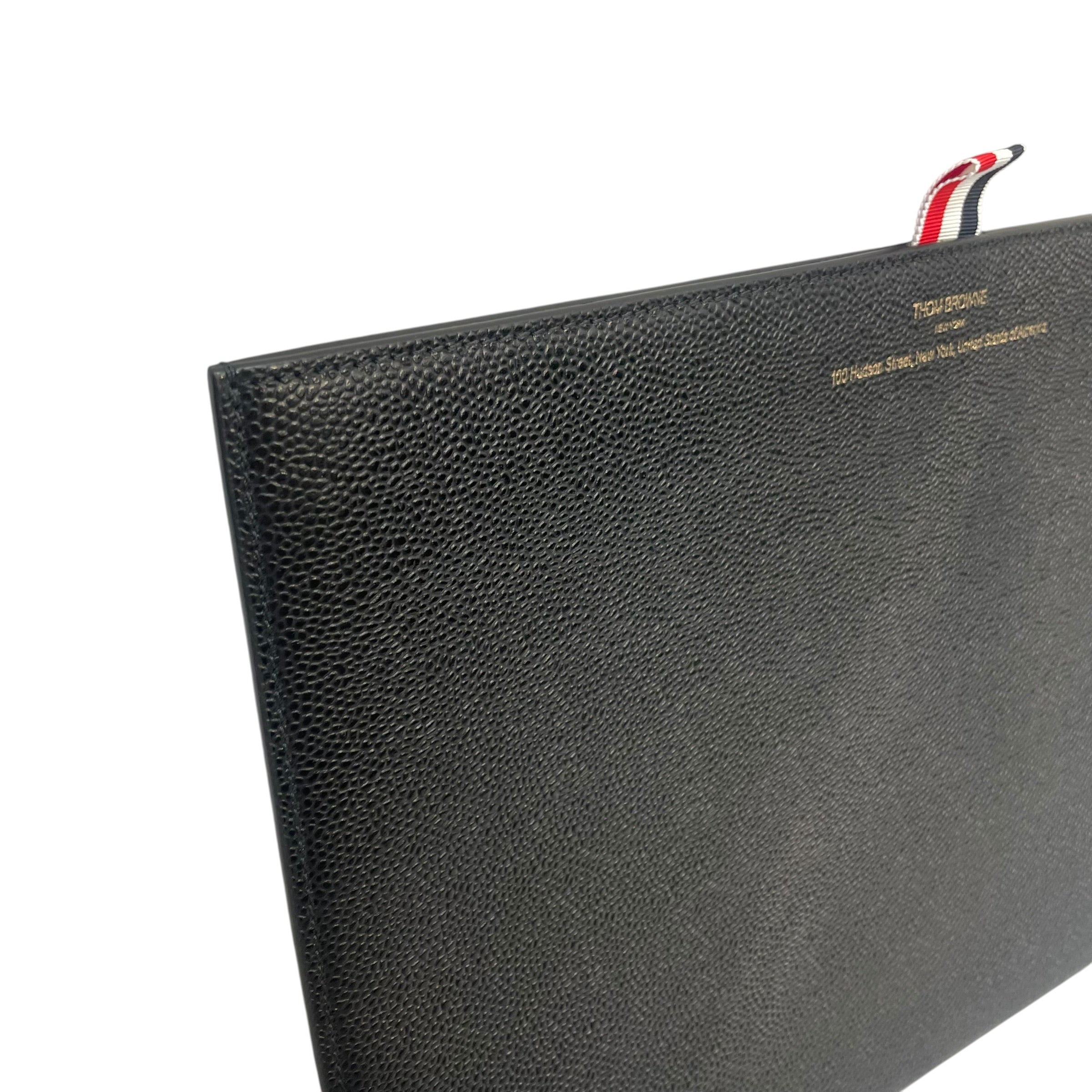THOM BROWNE. NEW YORK/Pouch/Leather/BLK/LAPTOP POUCH ENVELOPE view 6