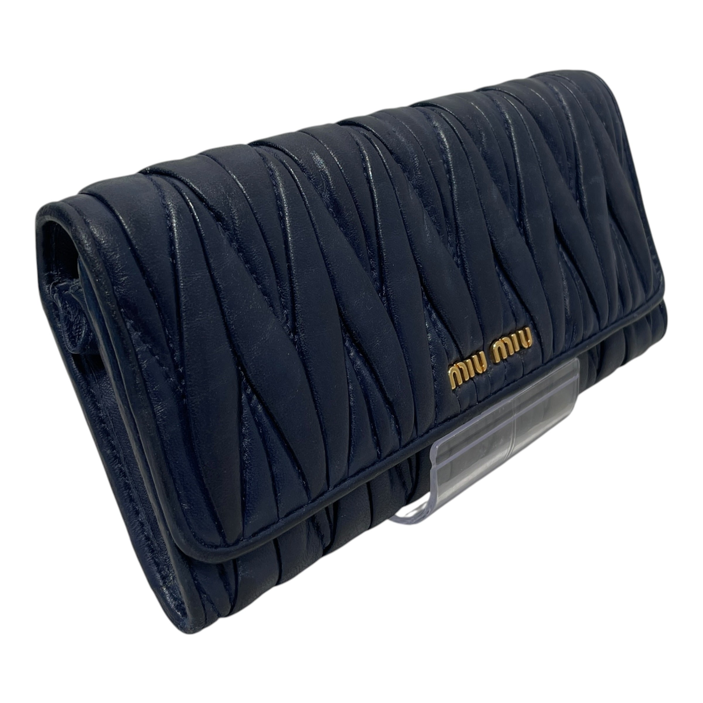 MIU MIU/Long Wallet/Leather/NVY/L's/ view 1