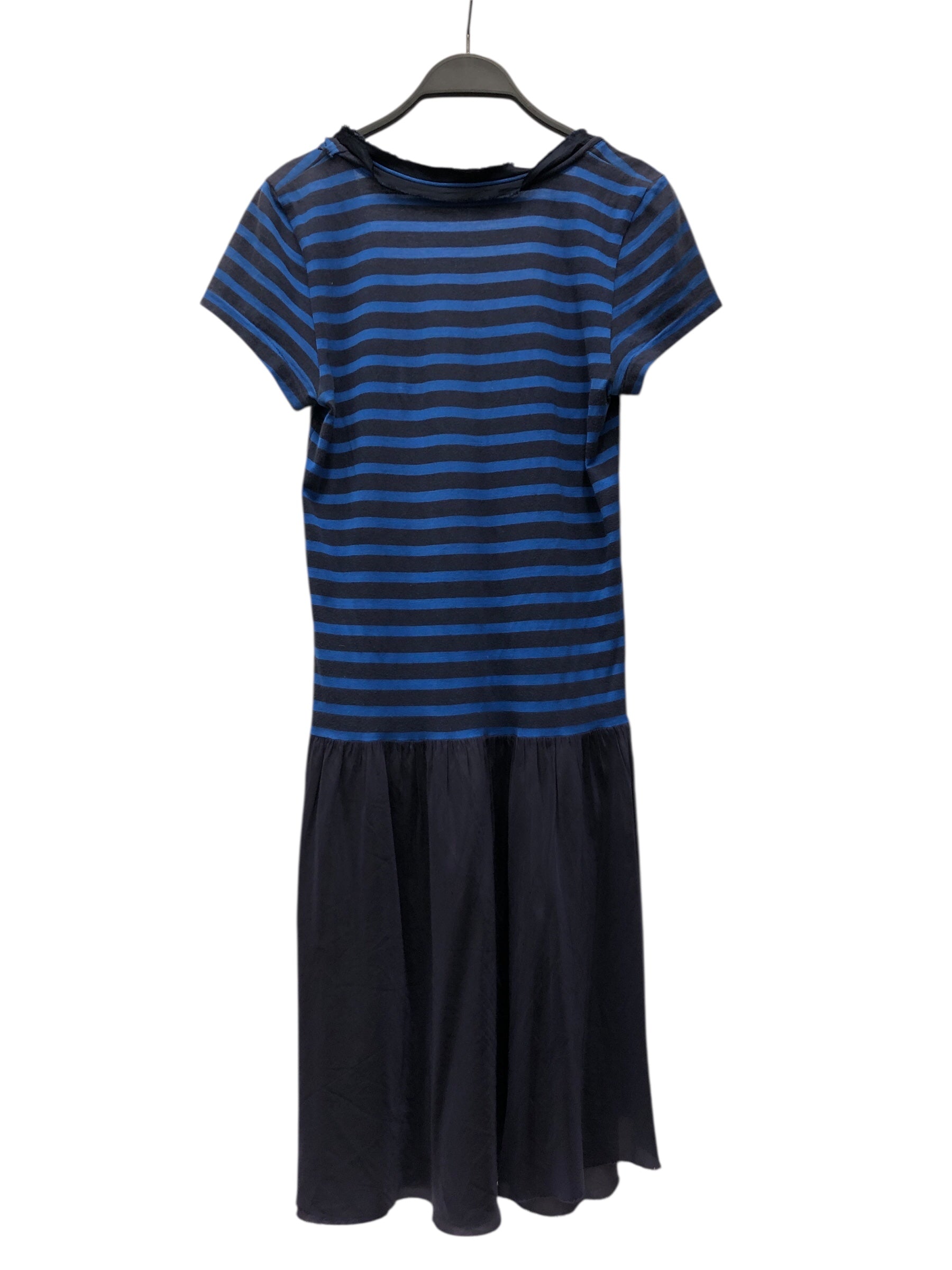 sacai luck/SS Dress/2/Stripe/Cotton/NVY/BLUE STRIPES SOLID BLUE BOTTOM view 2