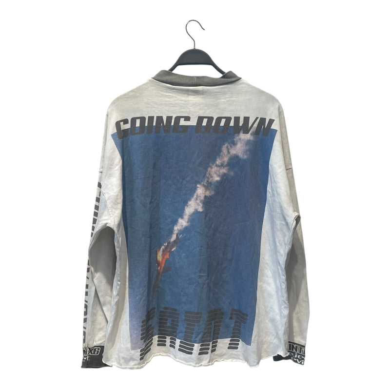 SAINT MICHAEL/LS T-Shirt/M/Cotton/WHT/All Over Print/