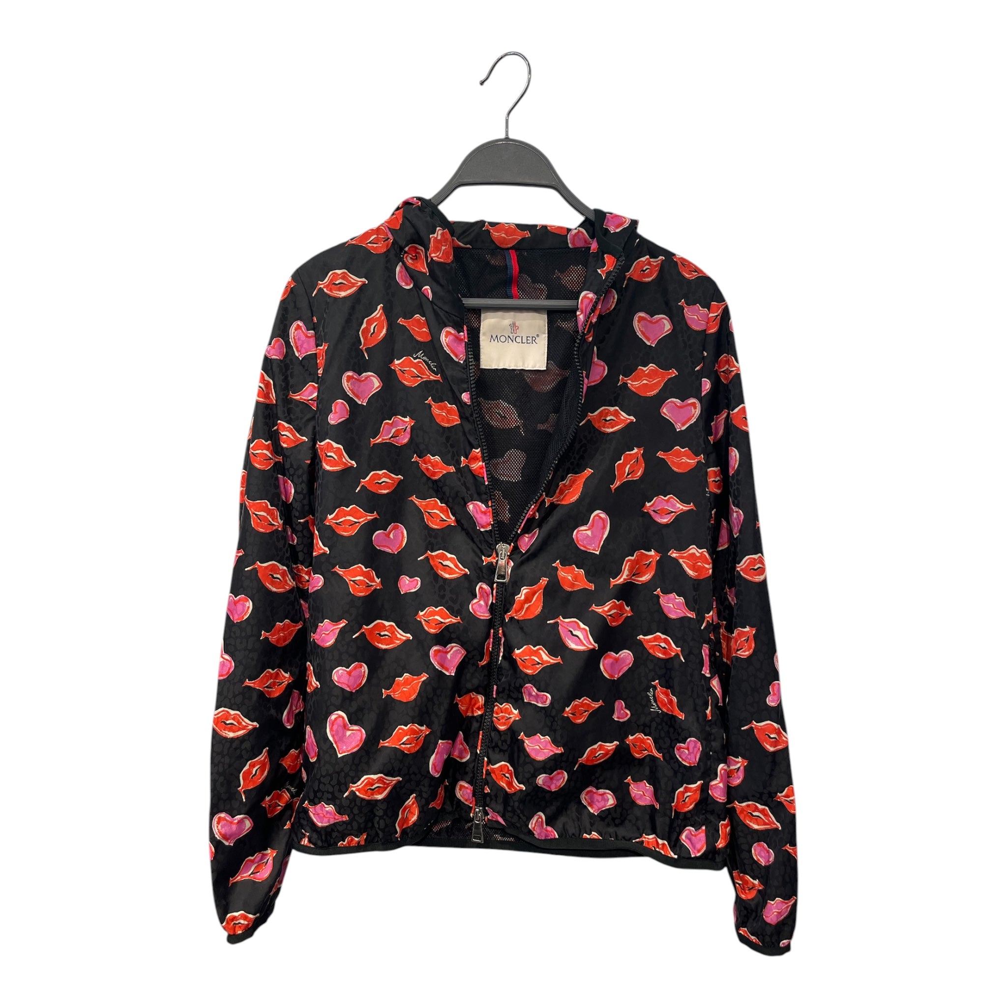 MONCLER/Windbreaker/0/Nylon/BLK/All Over Print/16017594OHT hearts & kisses view 1