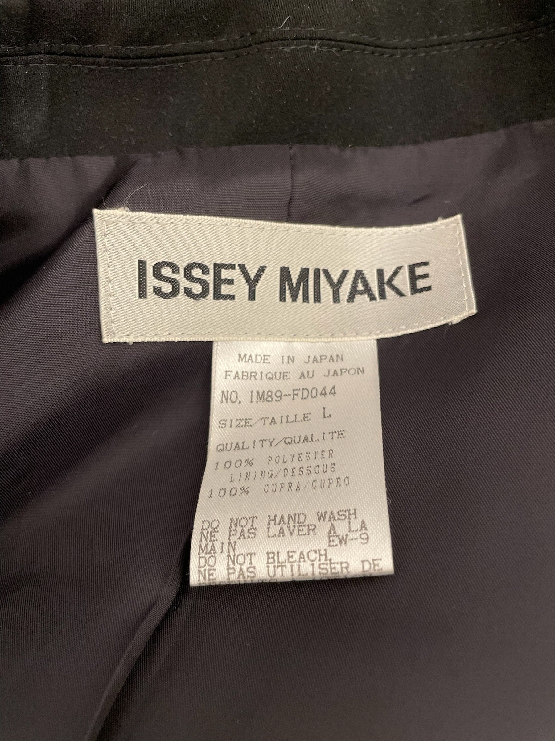 ISSEY MIYAKE/Coat/L/Cotton/BLK/ view 3