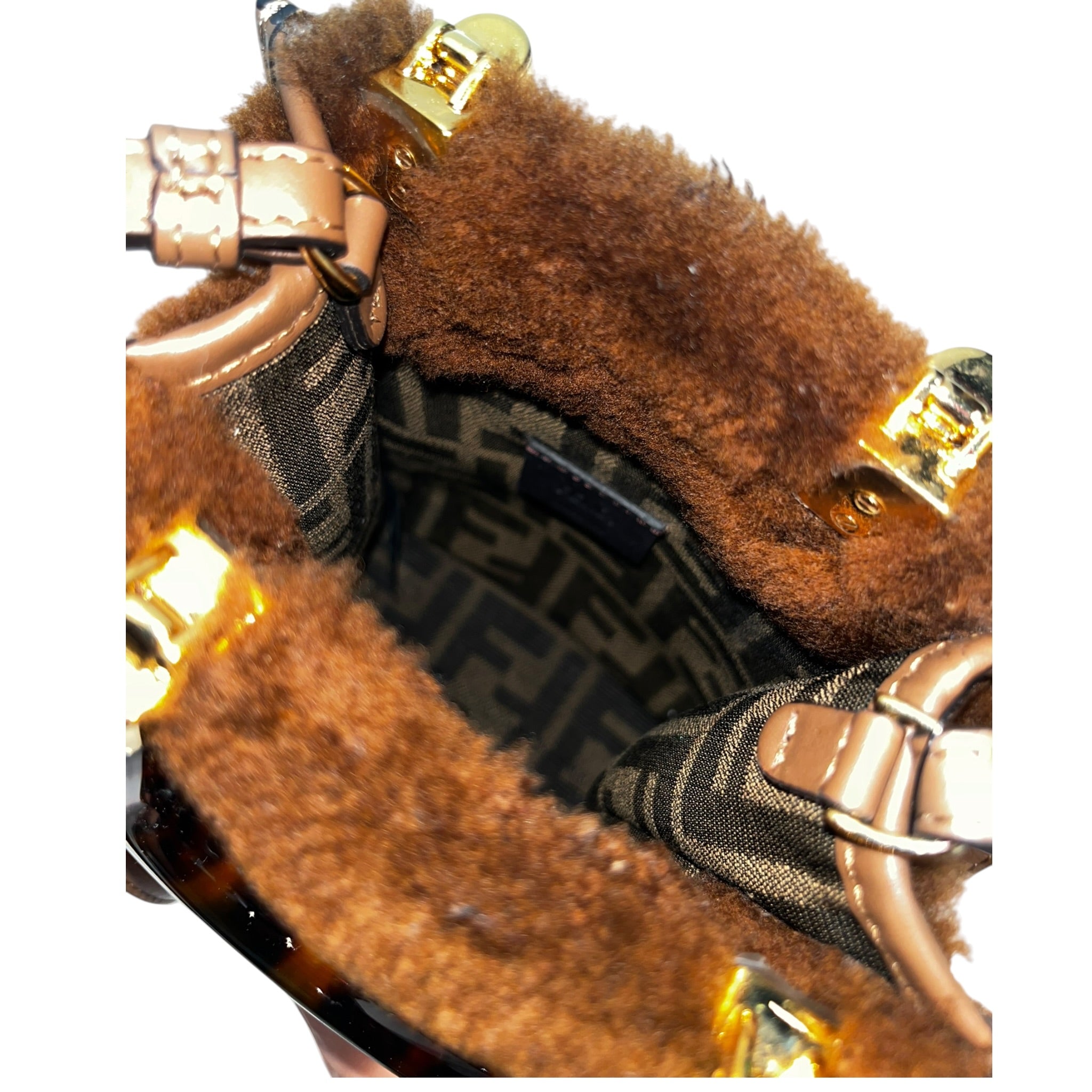 FENDI/Cross Body Bag/Monogram/Wool/BRW/FENDI SUNSHINE CROSSBODY view 5