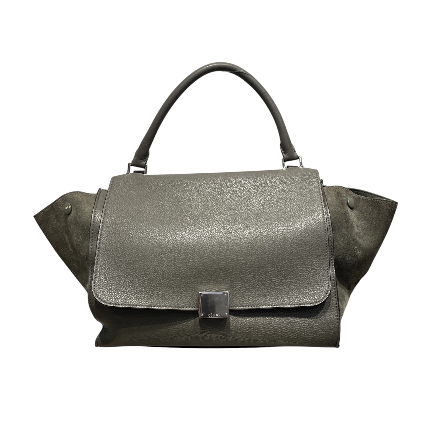 CELINE/Hand Bag/Leather/GRY/Trapeze Bag view 1