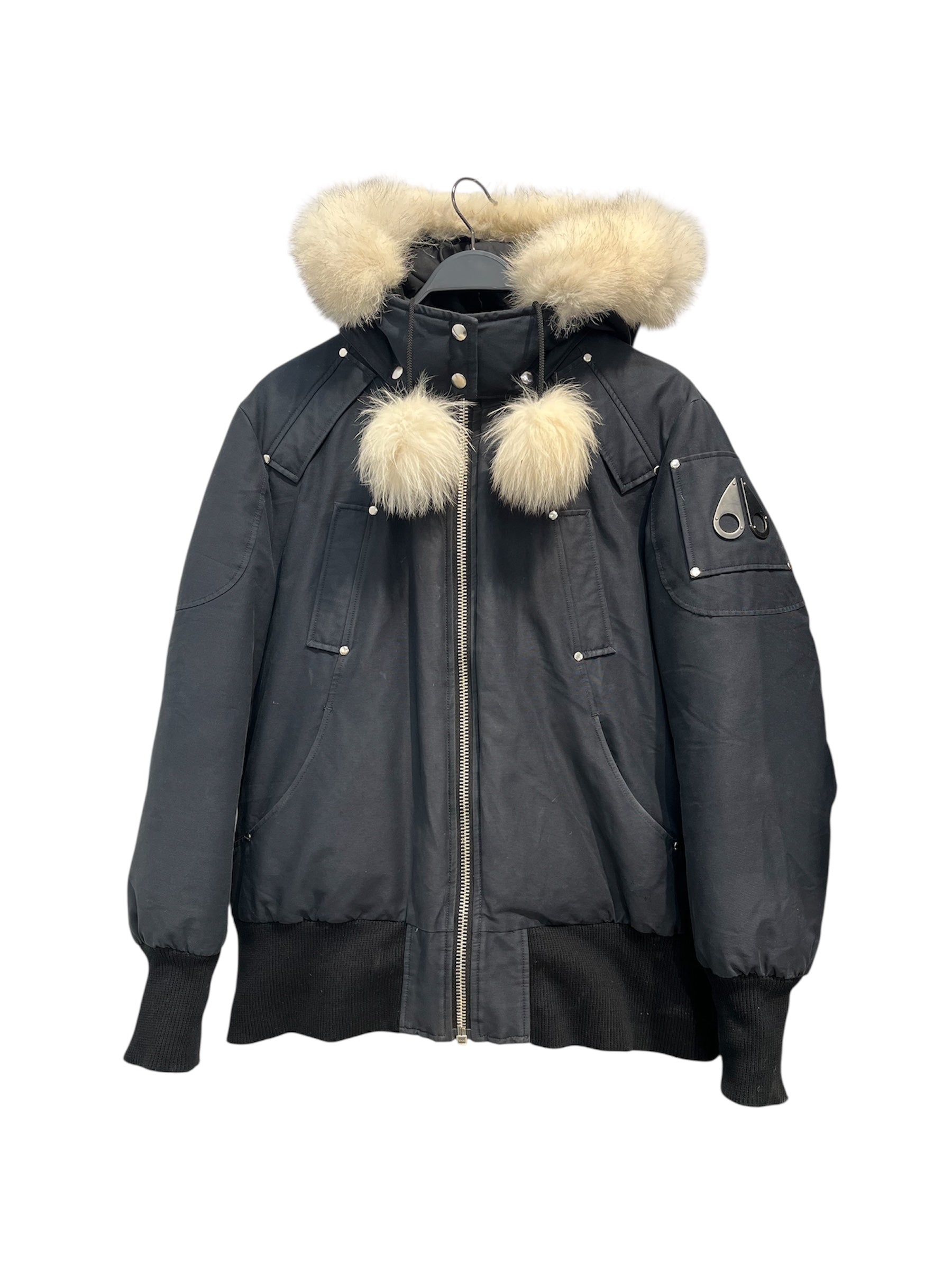 MOOSE KNUCKLES/Mod Parka/XXXL/Nylon/BLK/FUR HOOD POM POM PUFFER view 1