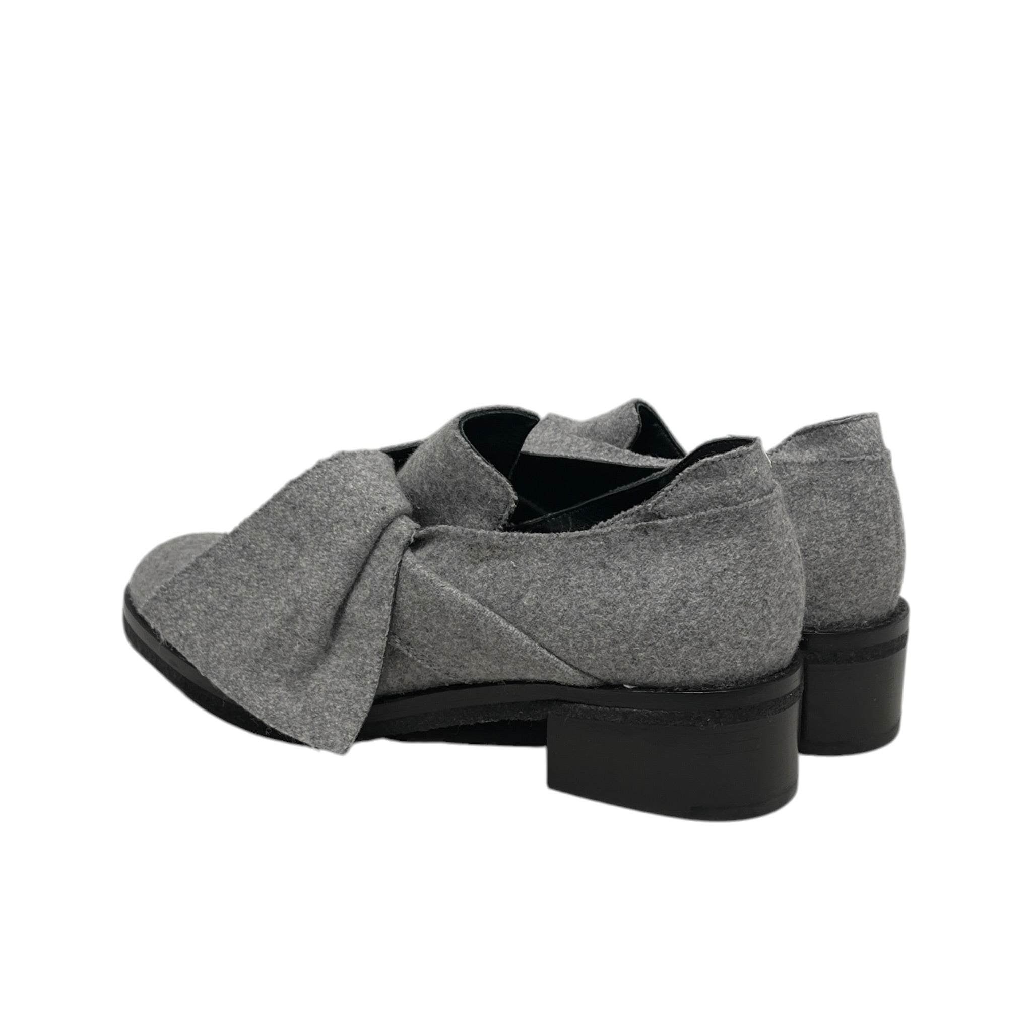 PROENZA SCHOULER/Loafers/EU 36/Wool/GRY/TIE WOOL LOAFER view 2