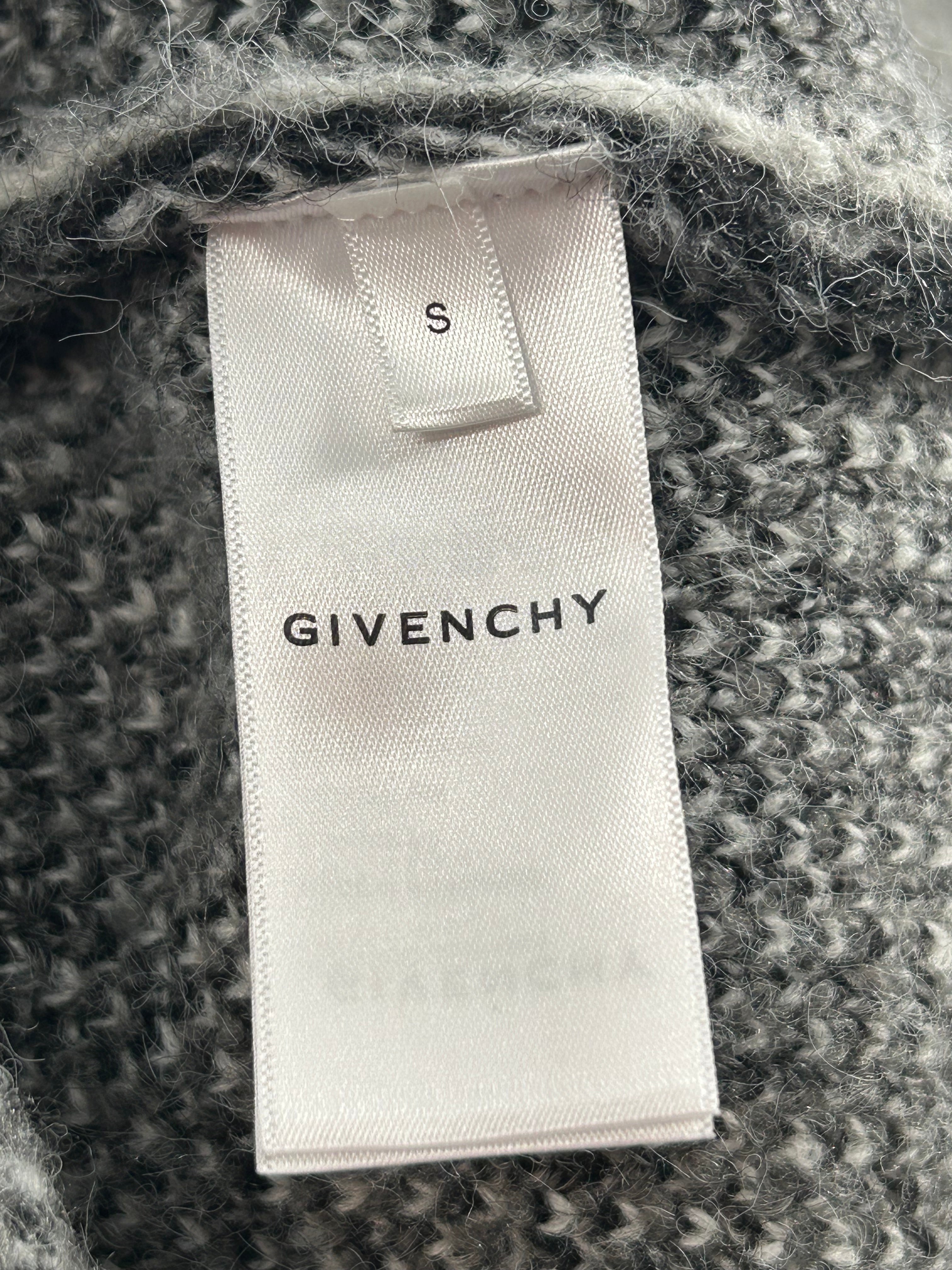 GIVENCHY/Sweatshirt/S/Wool/GRY/KNIT CREWNECK MOHAIR DOG view 3