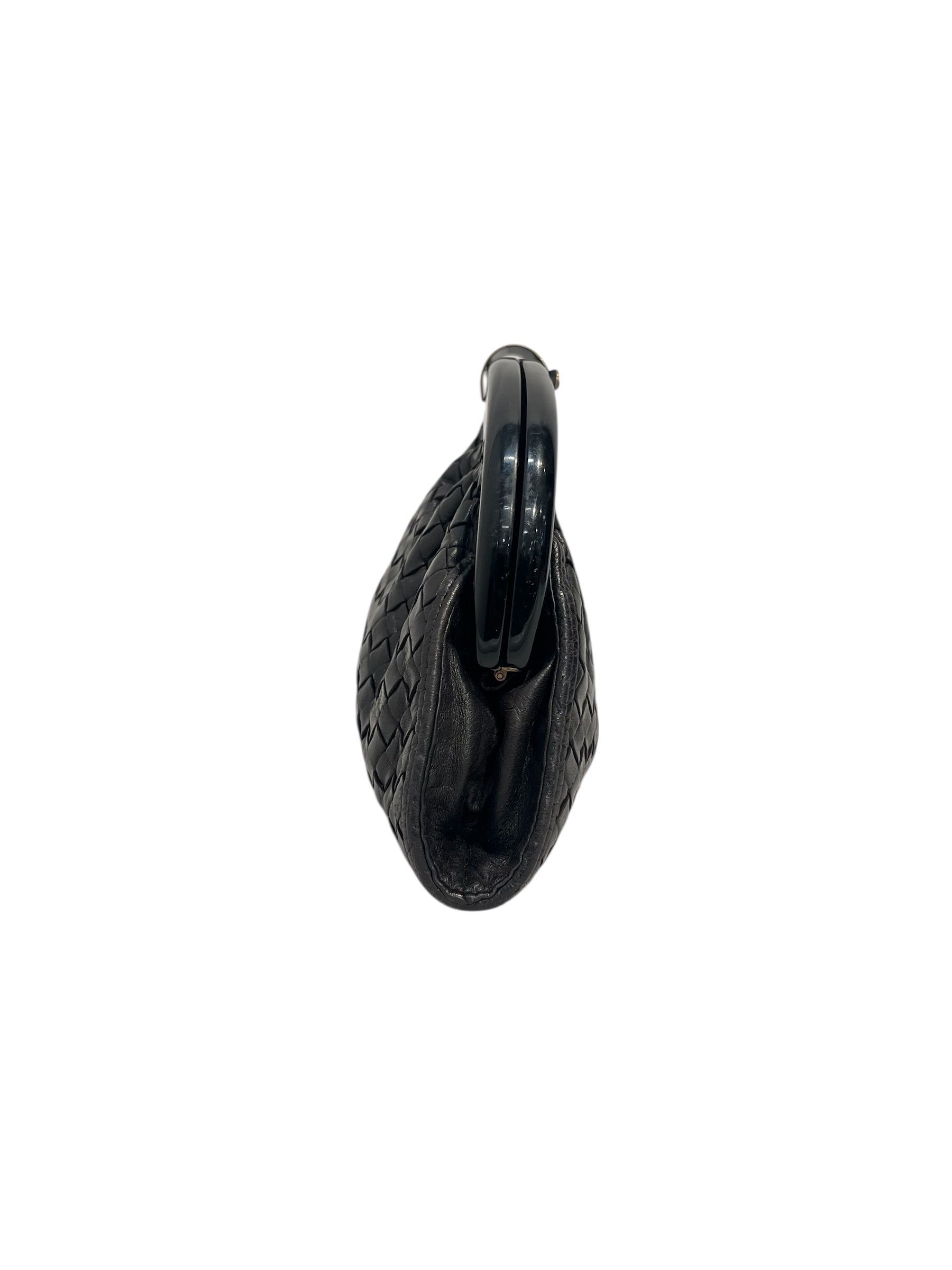 BOTTEGA VENETA/Clutch Bag/Leather/BLK/INTRECCIARO-TARNISH CLASP view 2