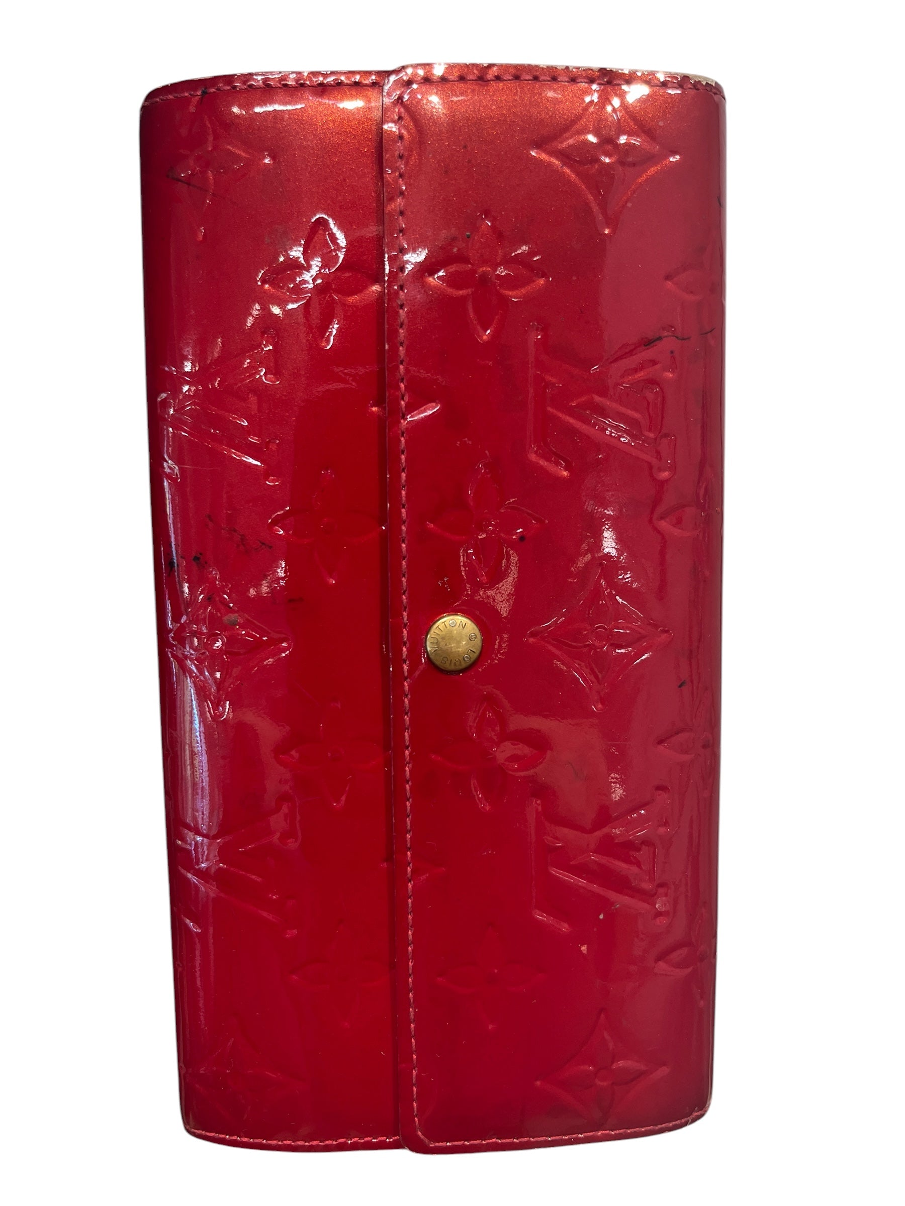 LOUIS VUITTON/Long Wallet/Monogram/RED/VERNISGLDHRDWRE view 7