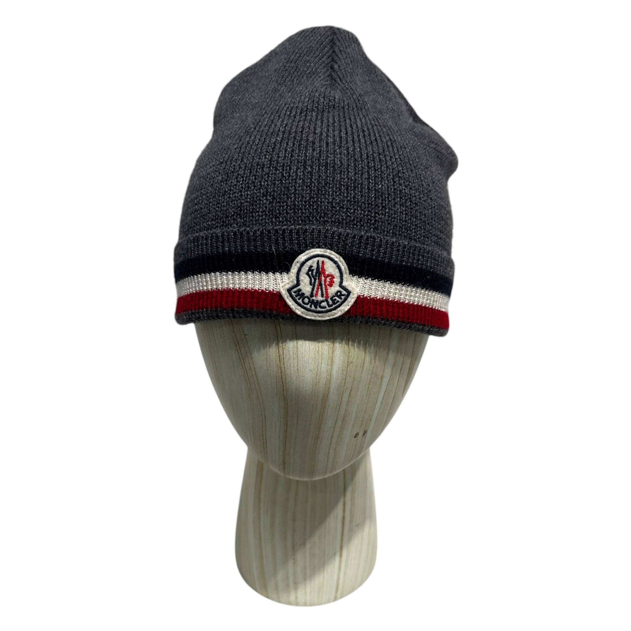 MONCLER/Beanie/OS/Stripe/Wool/GRY/M's/Virgin Wool Stripe Beanie view 1