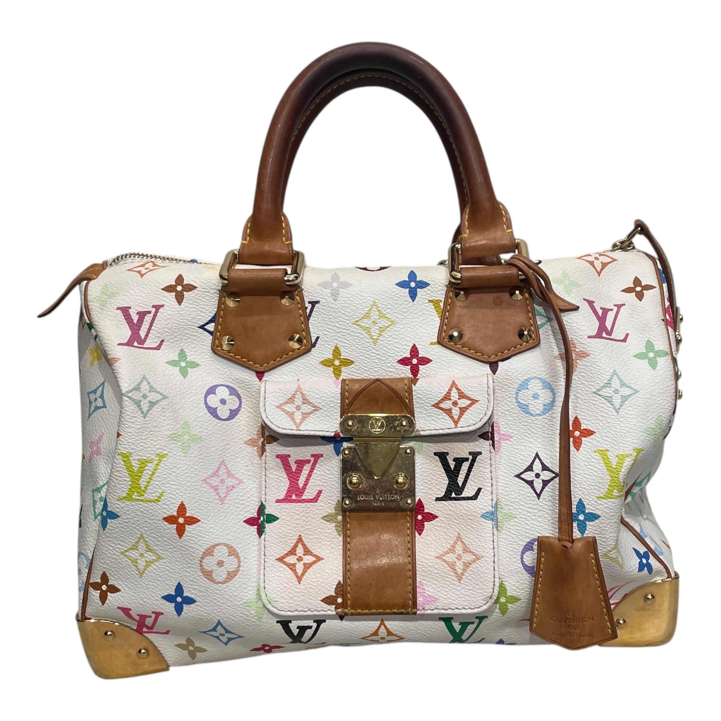 LOUIS VUITTON/Bag/Monogram/Leather/WHT/SPEEDY 30 MULTICOLORE view 1