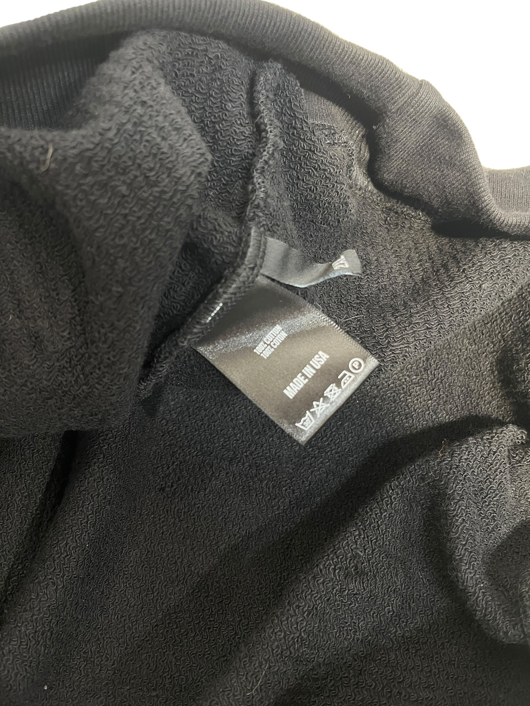 HUBANE/Vest/Cotton/BLK/SLEEVELESS HOODIE W WHITE TEXT view 3