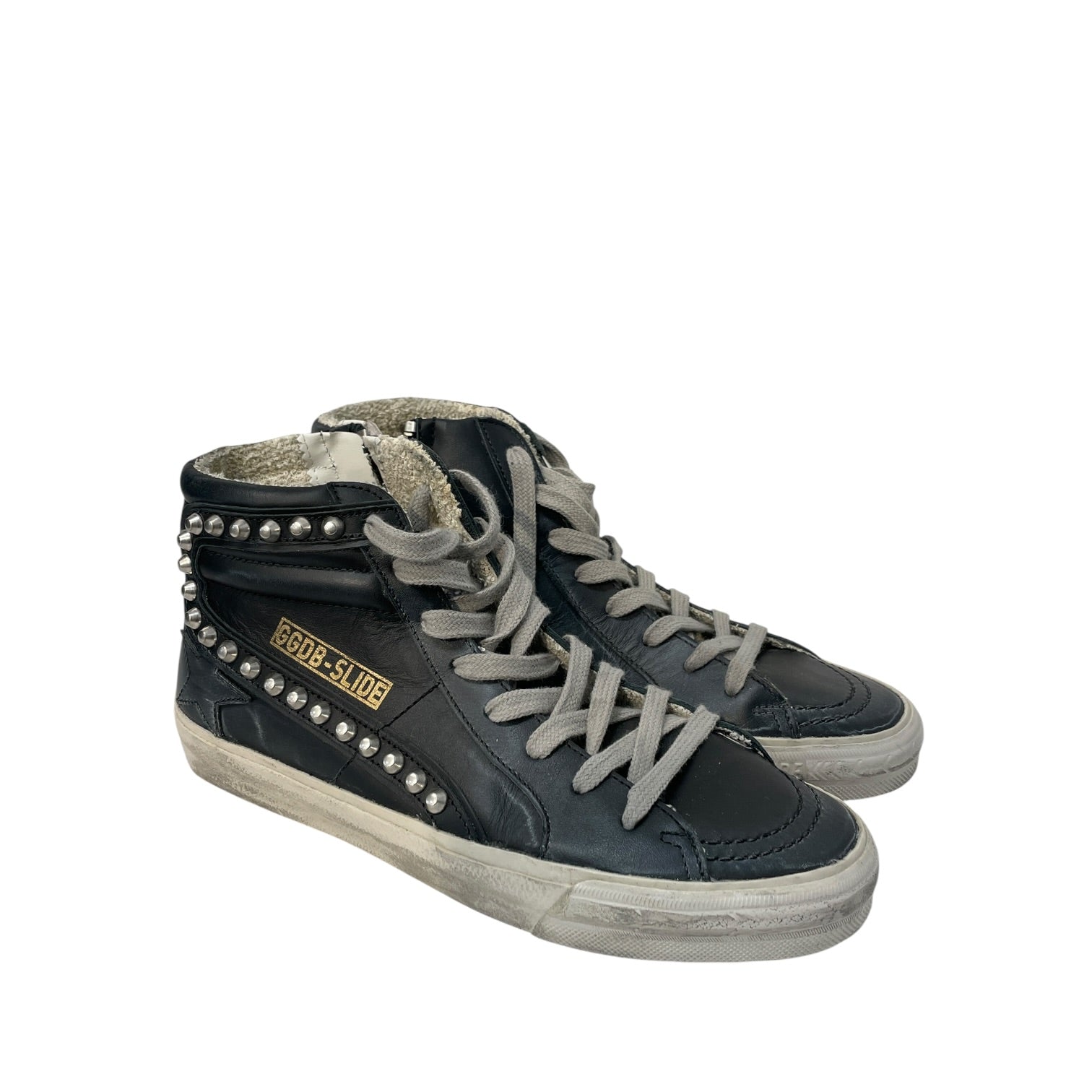 GOLDEN GOOSE/Hi-Sneakers/EU 38/Leather/NVY/SLIDE SNESAKER view 1