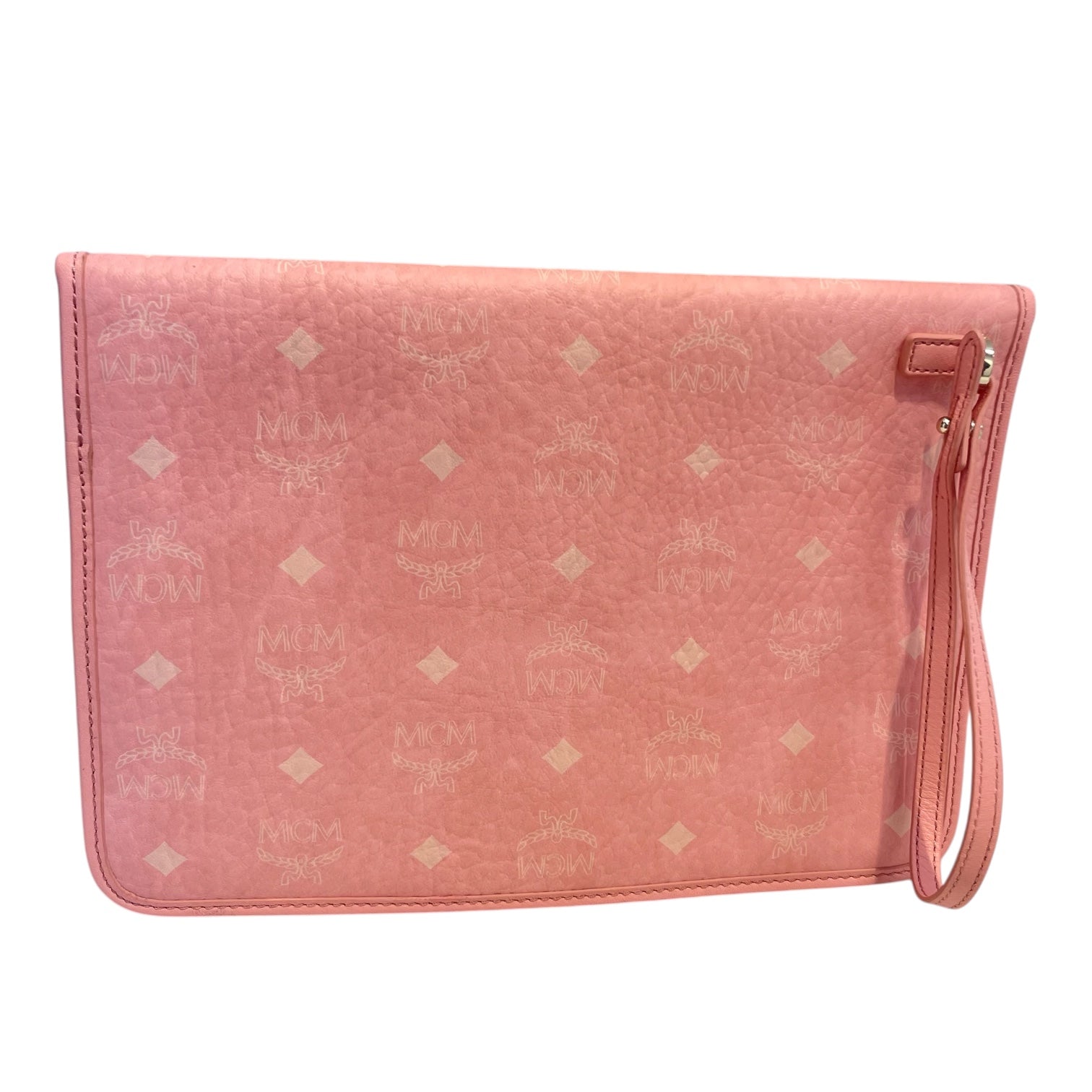 MCM/Pouch/Monogram/Cotton/PNK/diamonds/kha inside view 2