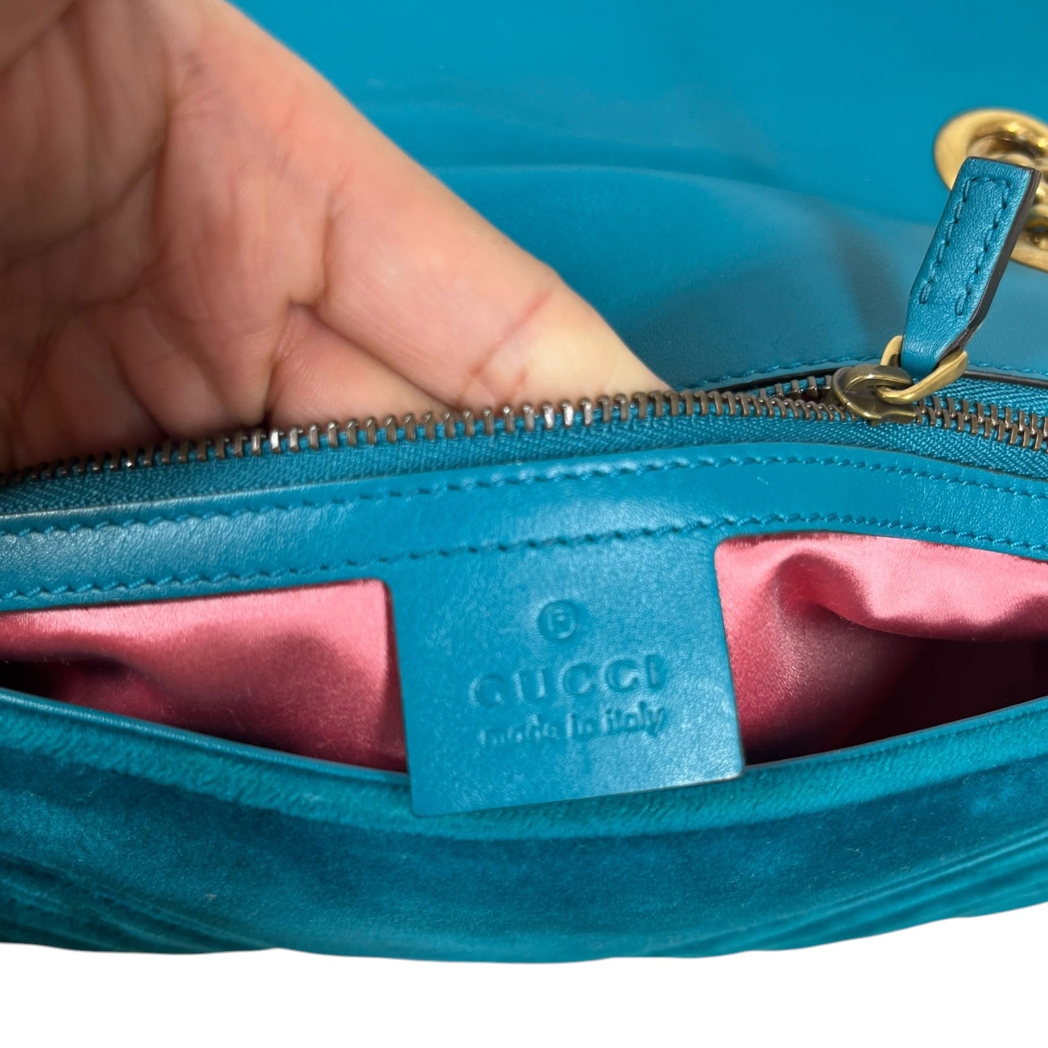 GUCCI/Cross Body Bag/BLU/MARMONT DOUBLE VELVET view 4