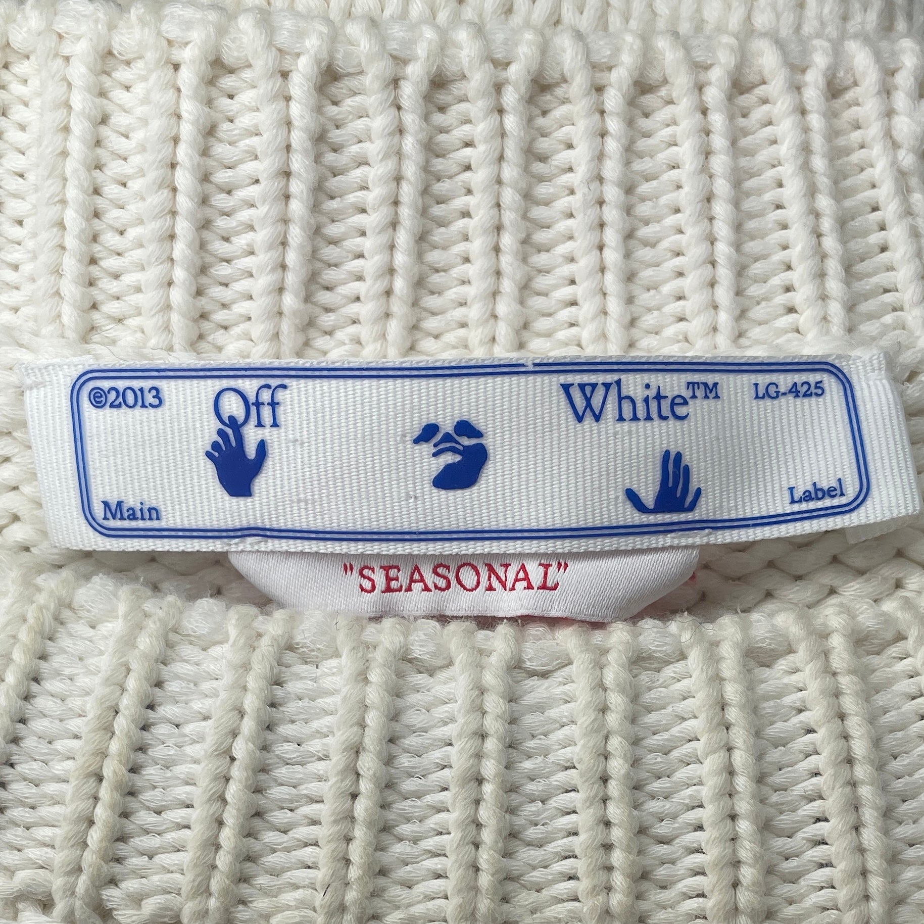 OFF-WHITE/Heavy Sweater/XXL/Graphic/Cotton/CRM/KNITTED CAT FACE view 3