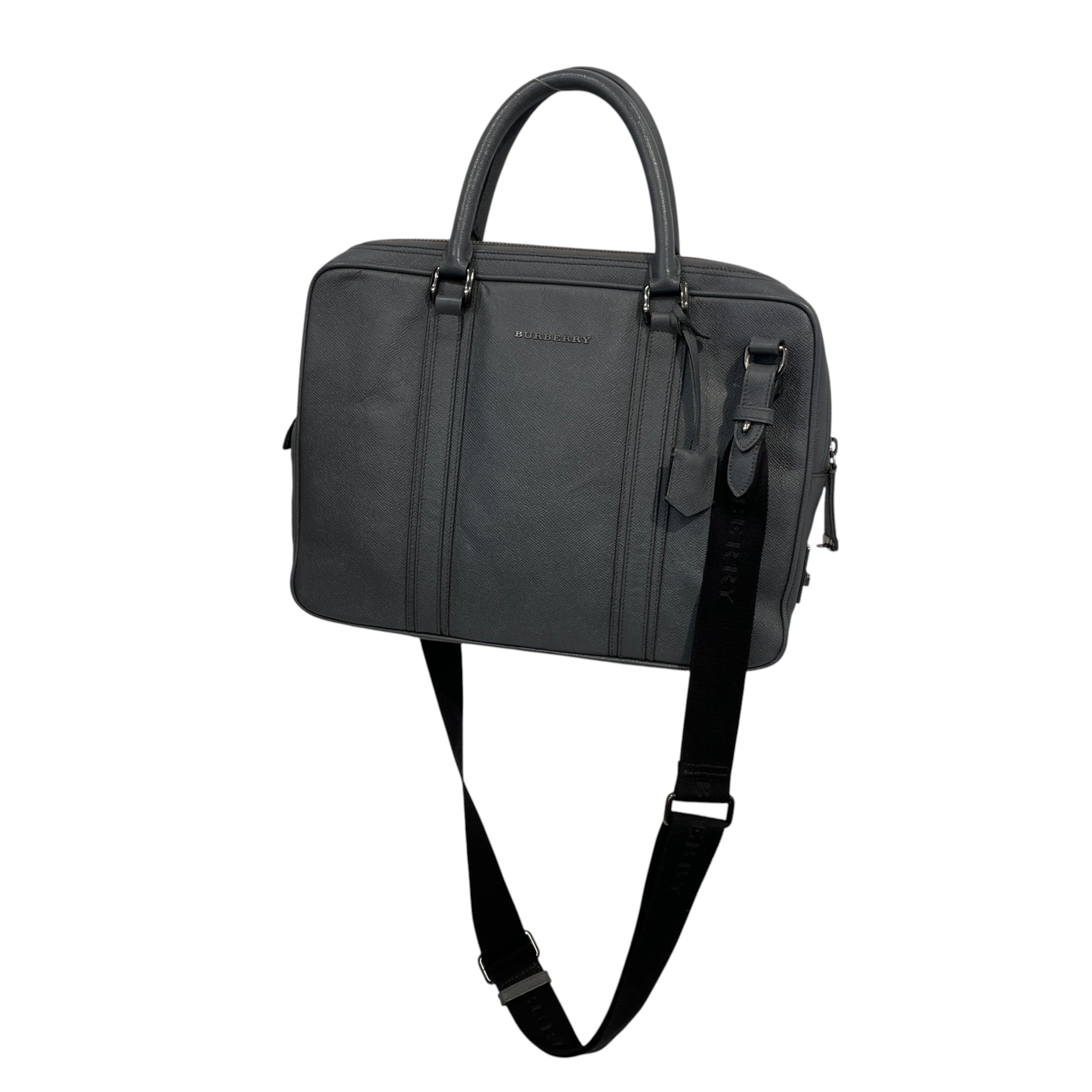 BURBERRY/Briefcase/Leather/GRY/WK6T8MB view 1