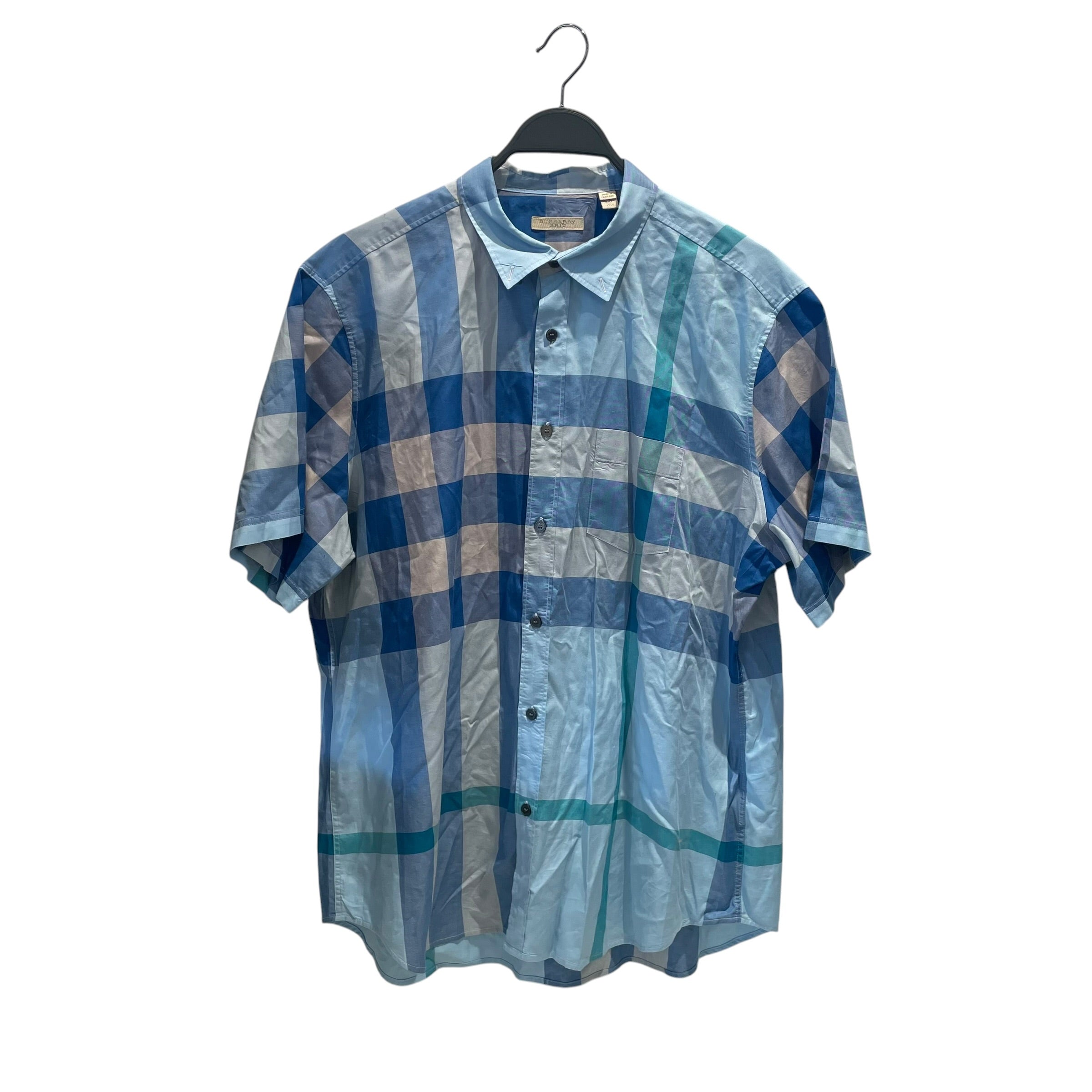 BURBERRY BRIT/Flannel Shirt/XXL/Cotton/BLU/Plaid/Plaid Shirt view 1