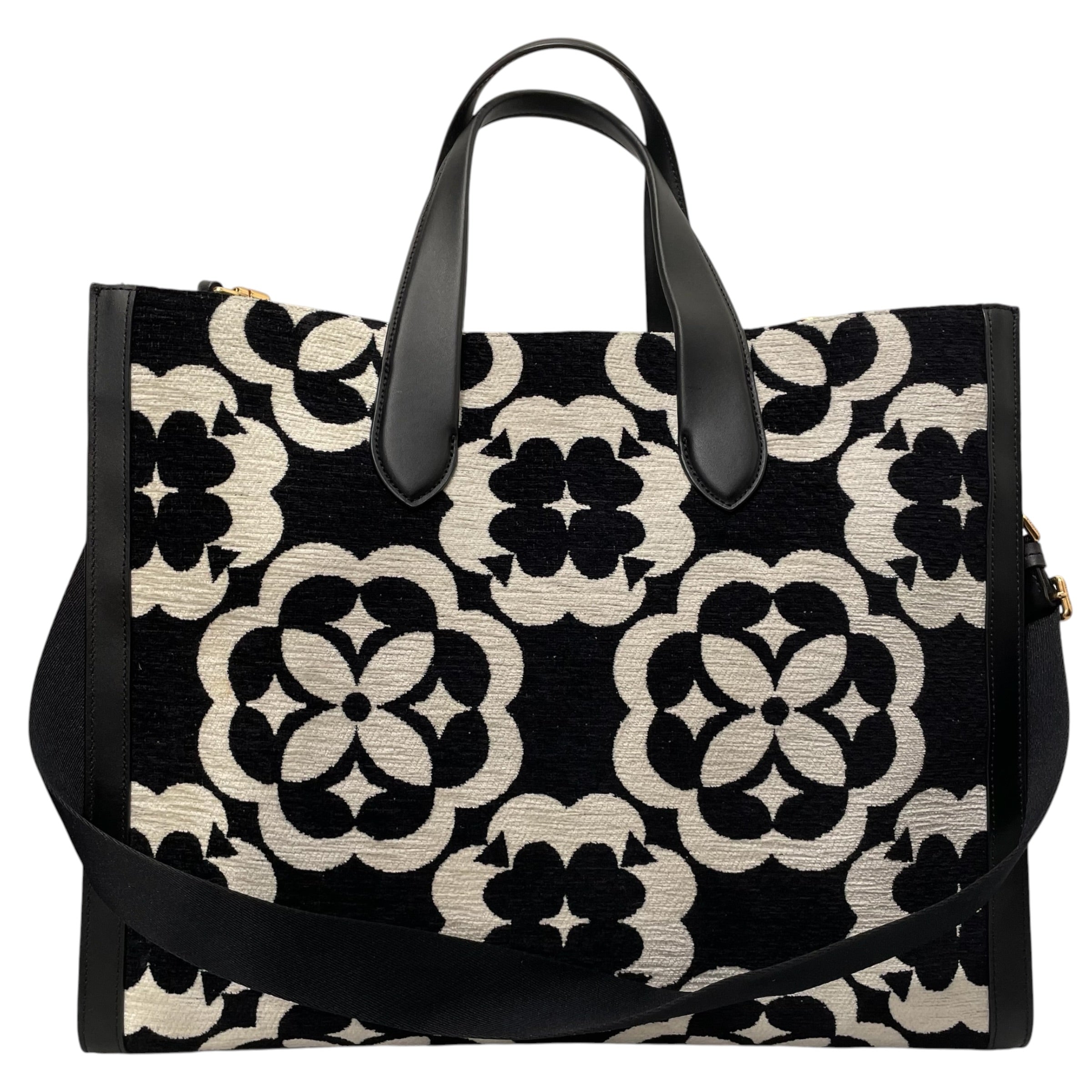 kate spade new york/Tote Bag/Monogram/Cotton/BLK/CHENILLE TOTE view 2