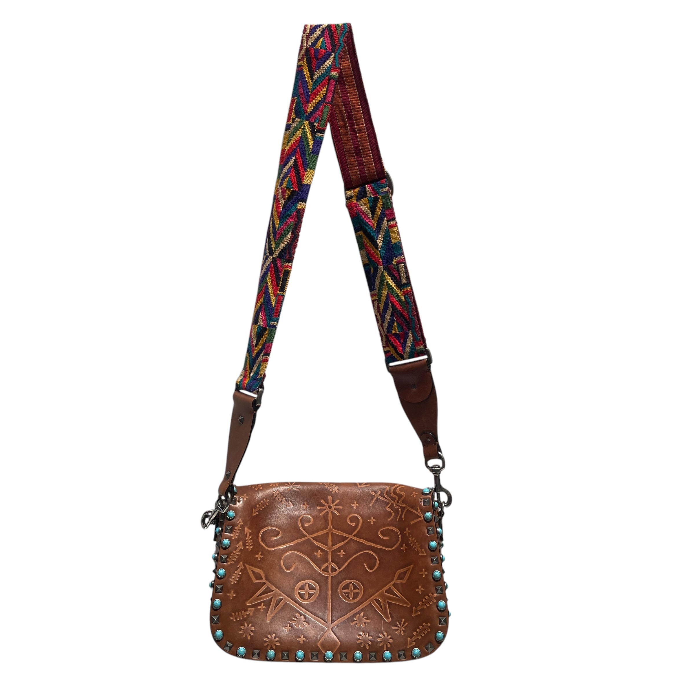 VALENTINO GARAVANI/Cross Body Bag/M/All Over Print/Leather/BRW/ view 2