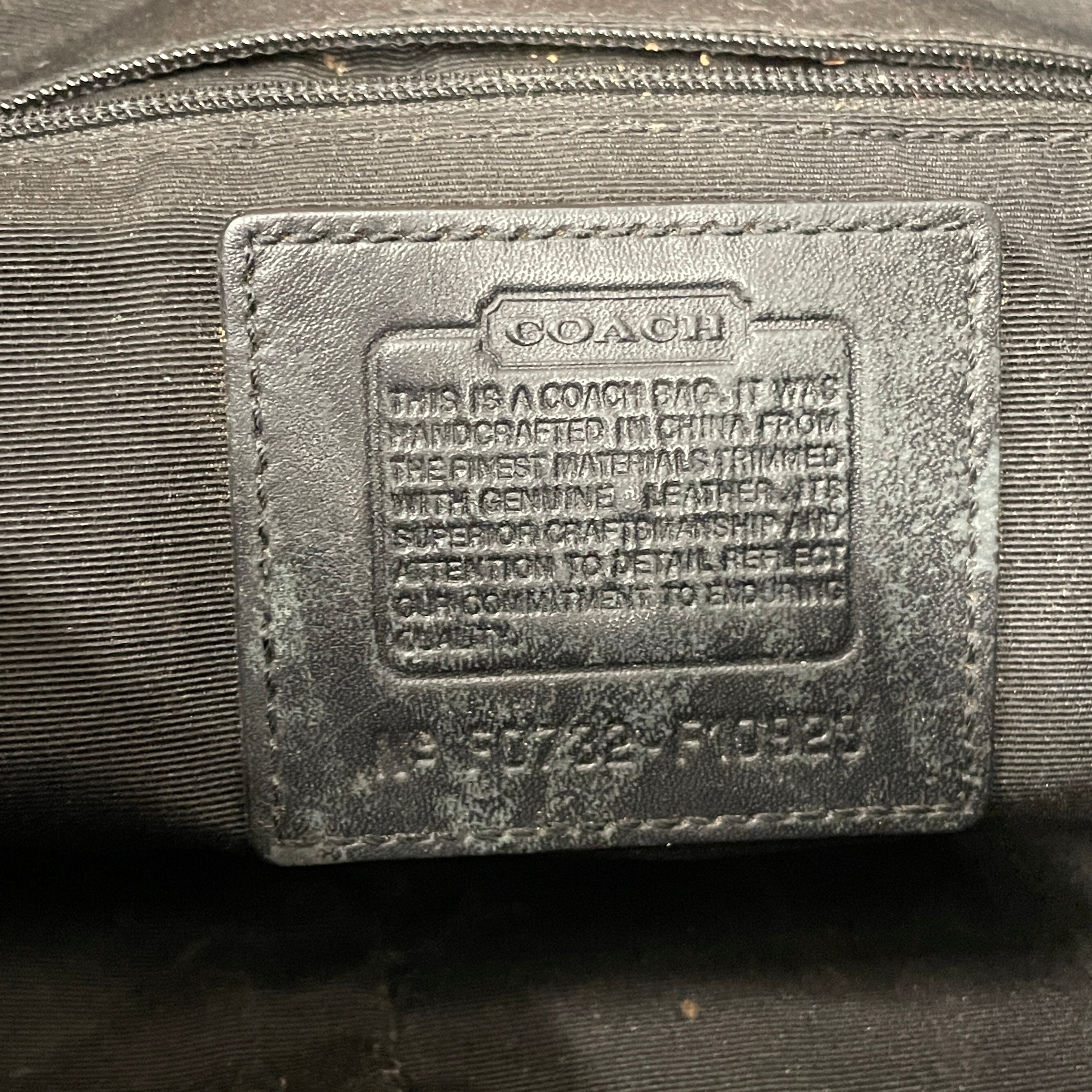 COACH/Tote Bag/Monogram/Cotton/GRY/hobo bag leather trim view 4
