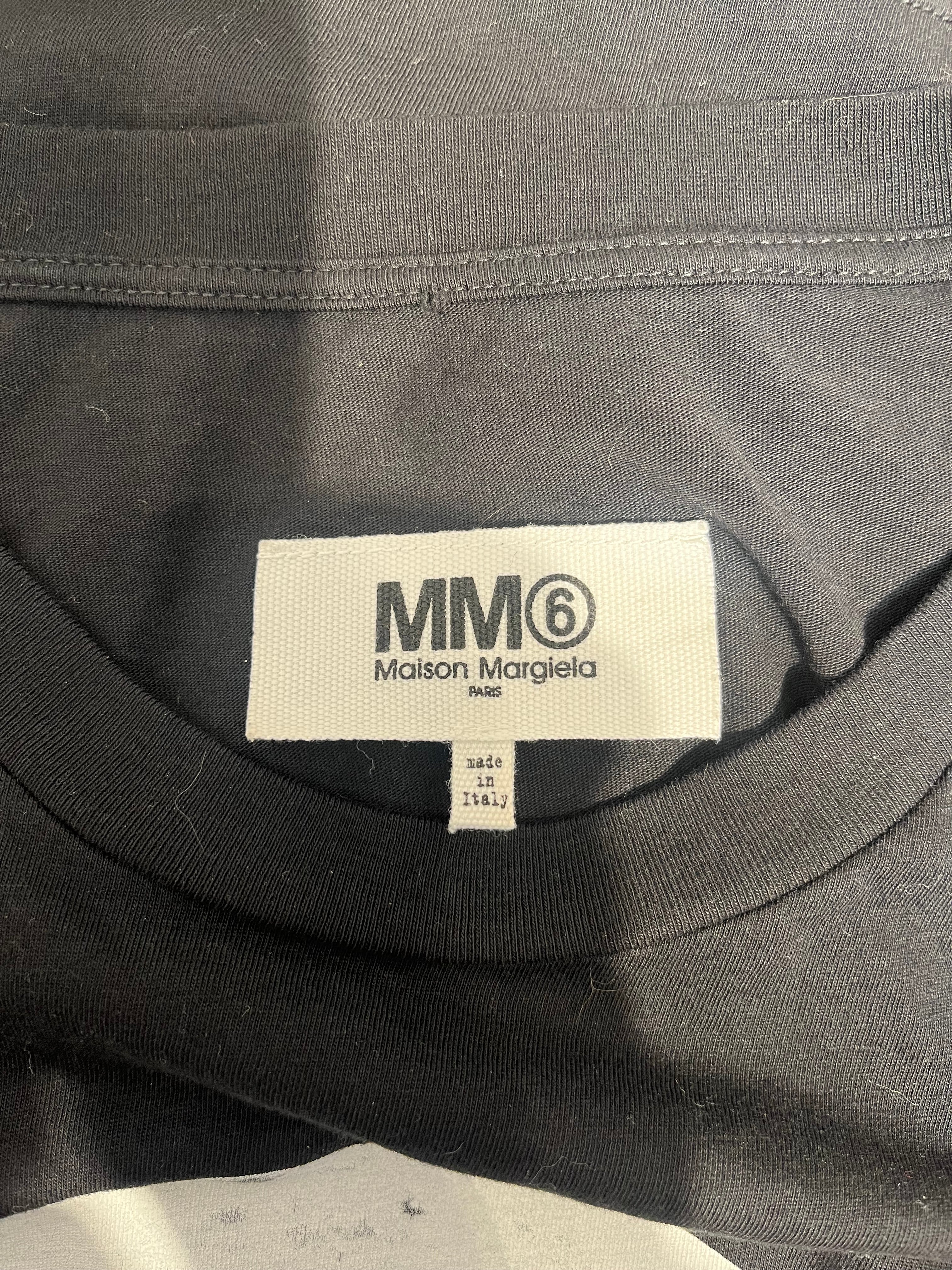 MM6/LS T-Shirt/S/Cotton/BLK/LACE SLEEVES GOTHIC GRAPHIC ON view 3