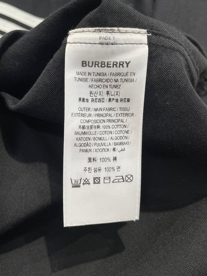 BURBERRY/LS Shirt/L/Cotton/BLK/Stripe/COLEHERNE STRIPE
