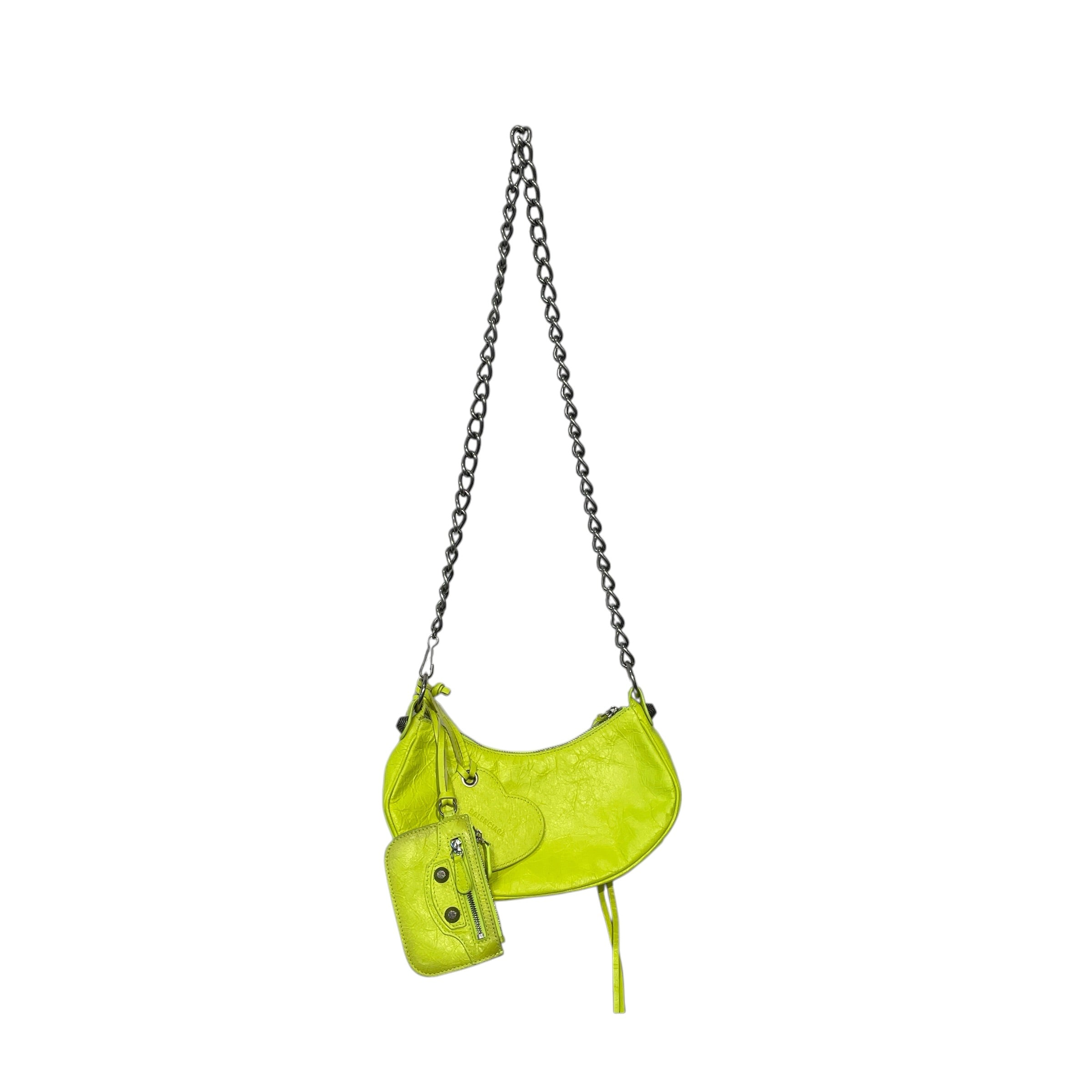BALENCIAGA/Cross Body Bag/Leather/GRN/MINI CAGOLE view 7