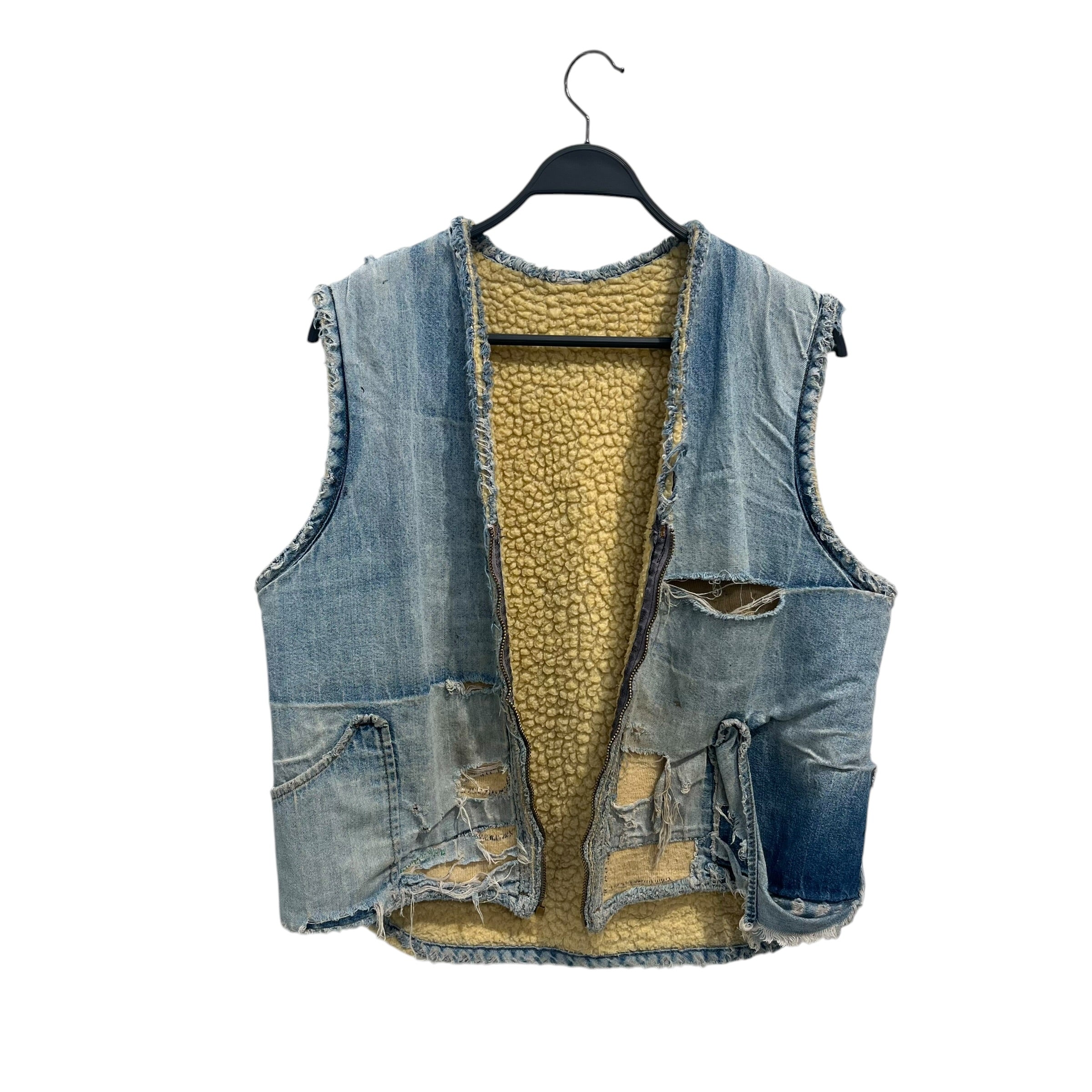 Vintage/Vest/Denim/IDG/THRASHED SHERPA LINED VEST view 1