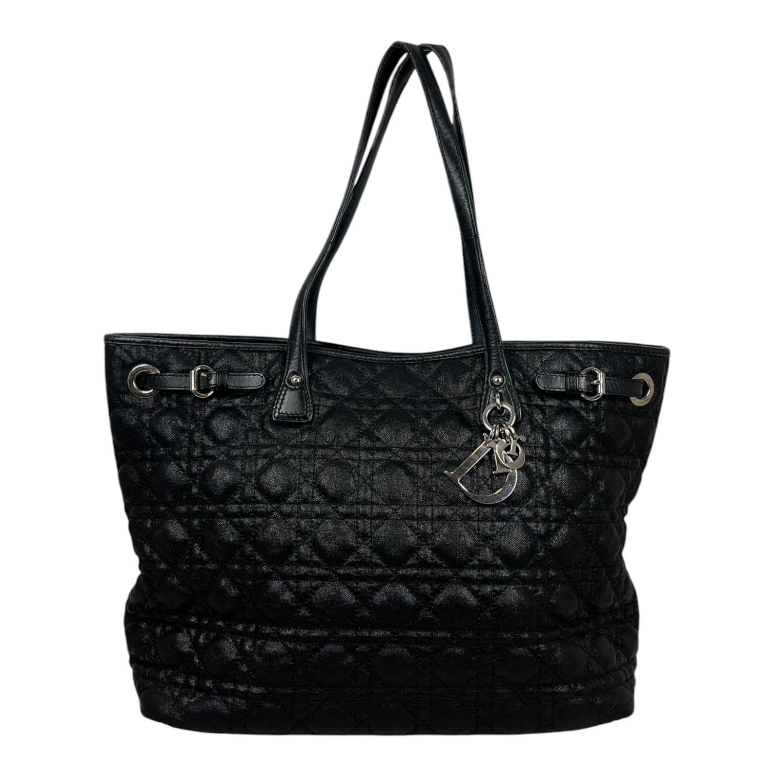 Christian Dior/Tote Bag/BLK/Cannage Panarea view 1