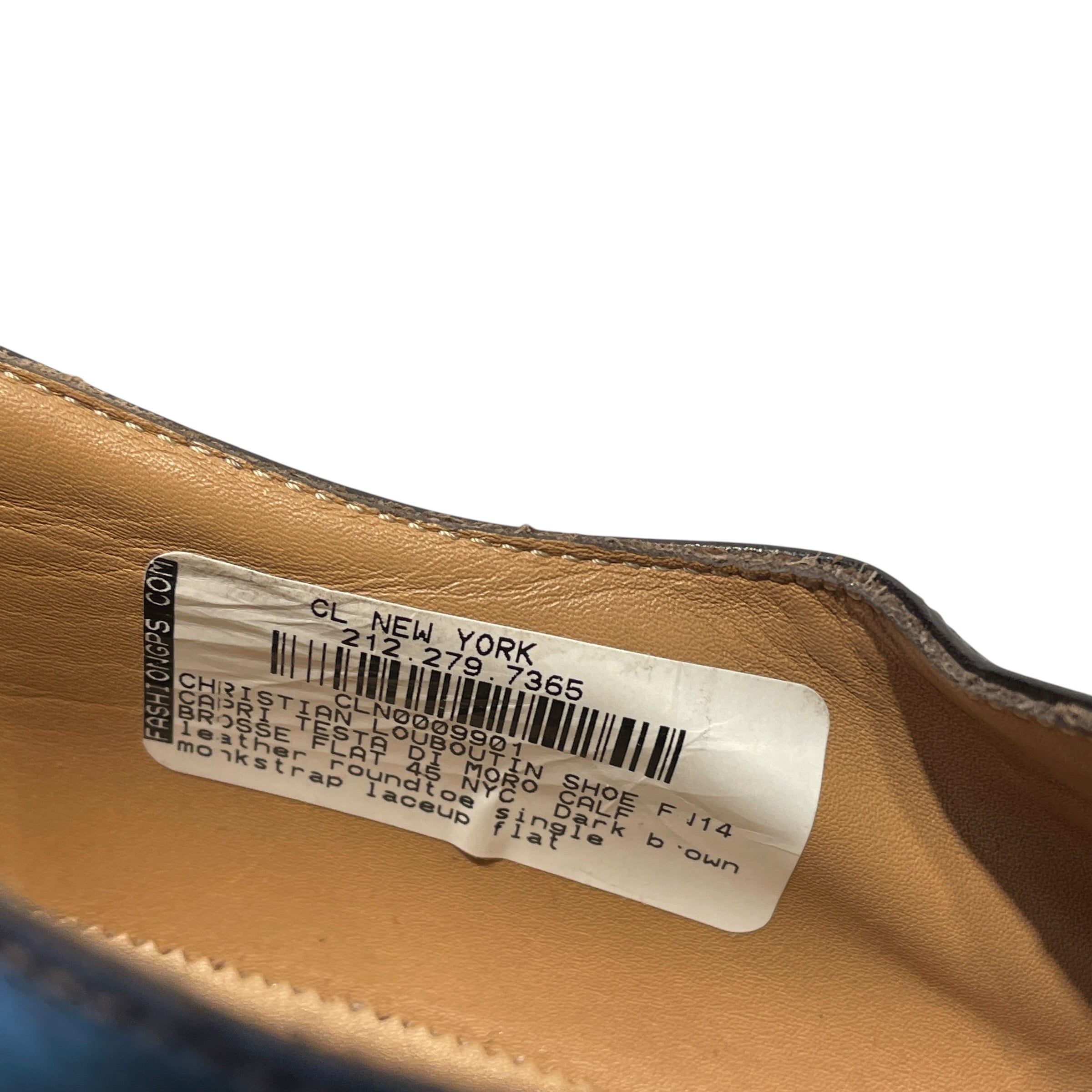Christian Louboutin/Dress Shoes/EU 45/Leather/BRW/DERBY SHOES ONE BUCKLE view 5