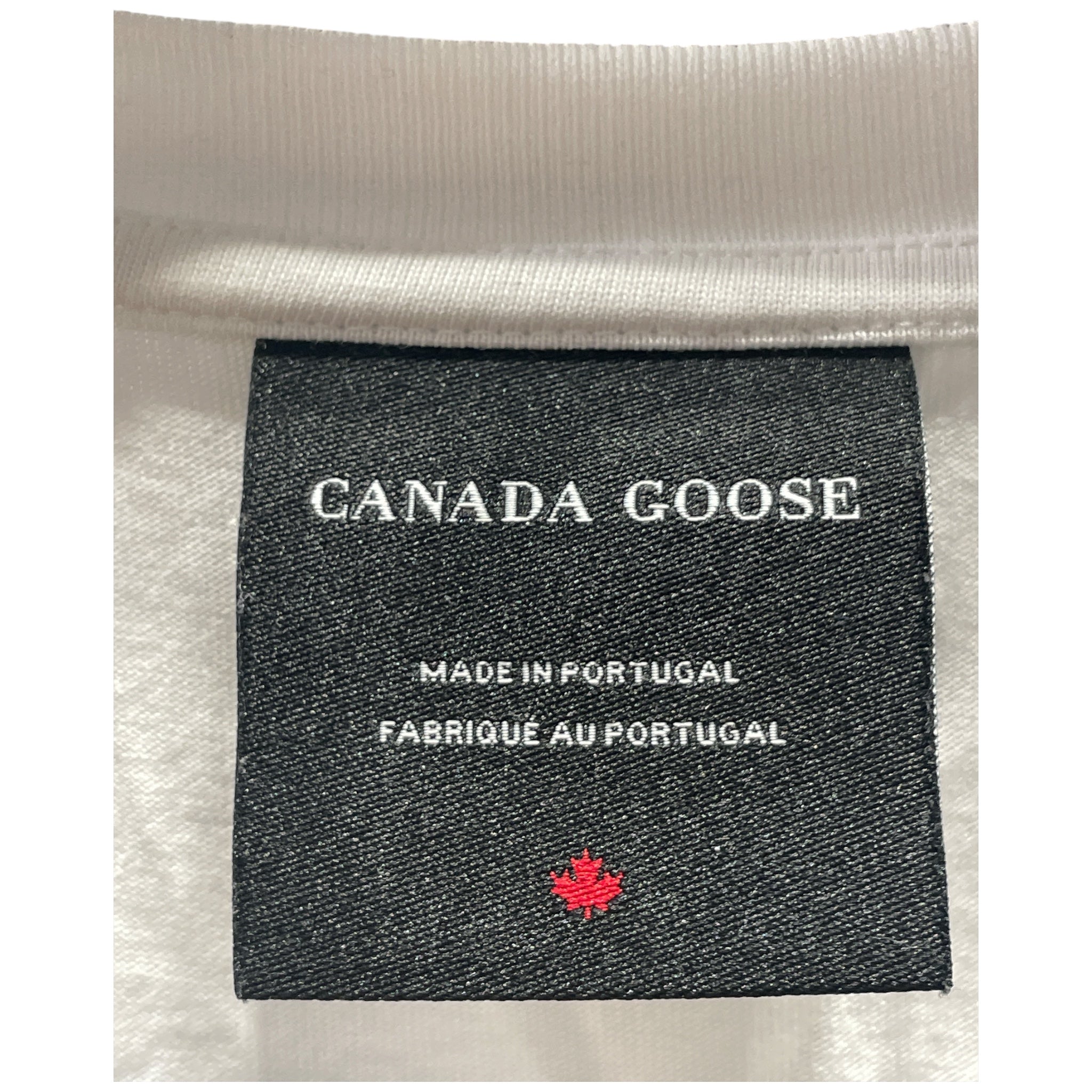 CANADA GOOSE/T-Shirt/L/Cotton/WHT/Graphic/chest logo view 3