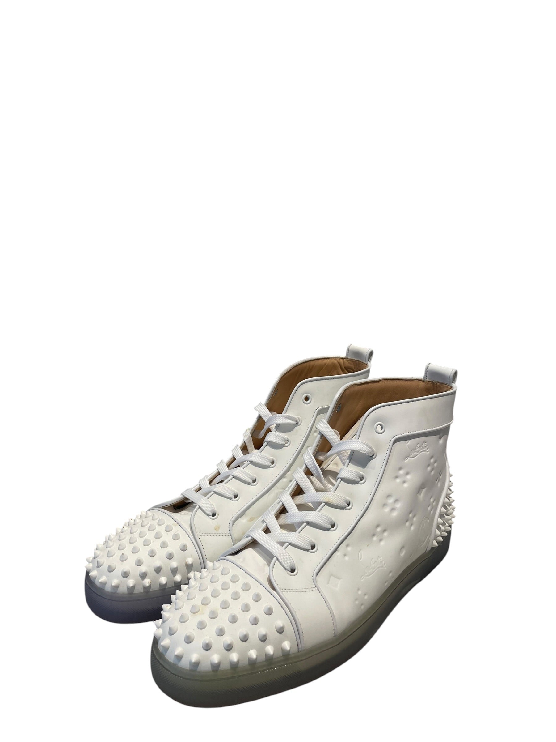 Christian Louboutin/Hi-Sneakers/EU 47.5/Monogram/Leather/WHT/ view 2