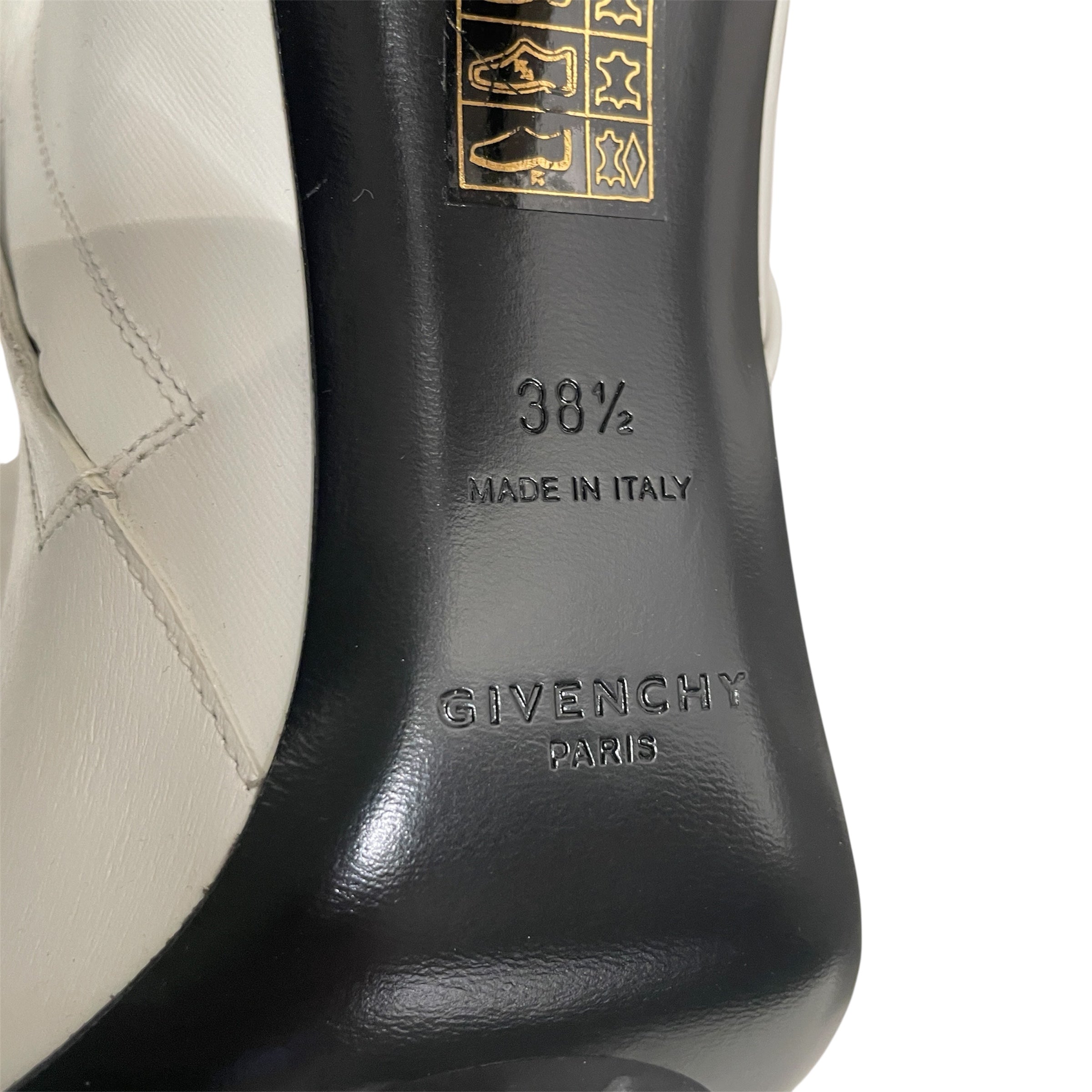 GIVENCHY/Ankle Boots/EU 38.5/Leather/WHT/SILVER 'G' HEEL view 6