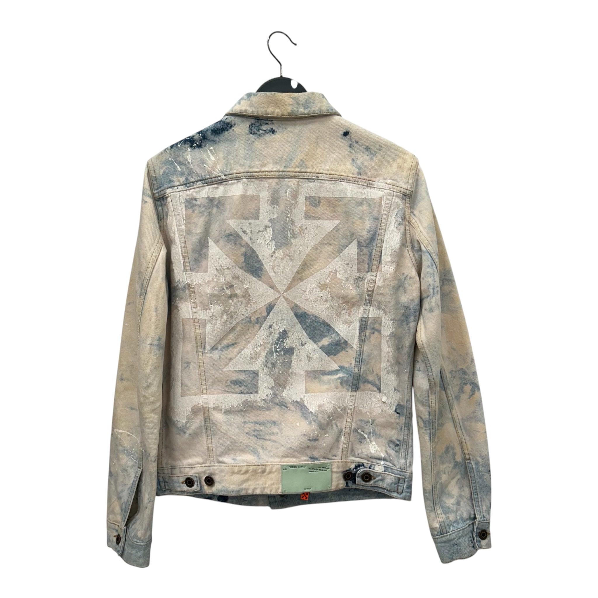 OFF-WHITE/Denim Jkt/M/Denim/BLU/Graphic/Paint Splattered Jean Jacket view 2